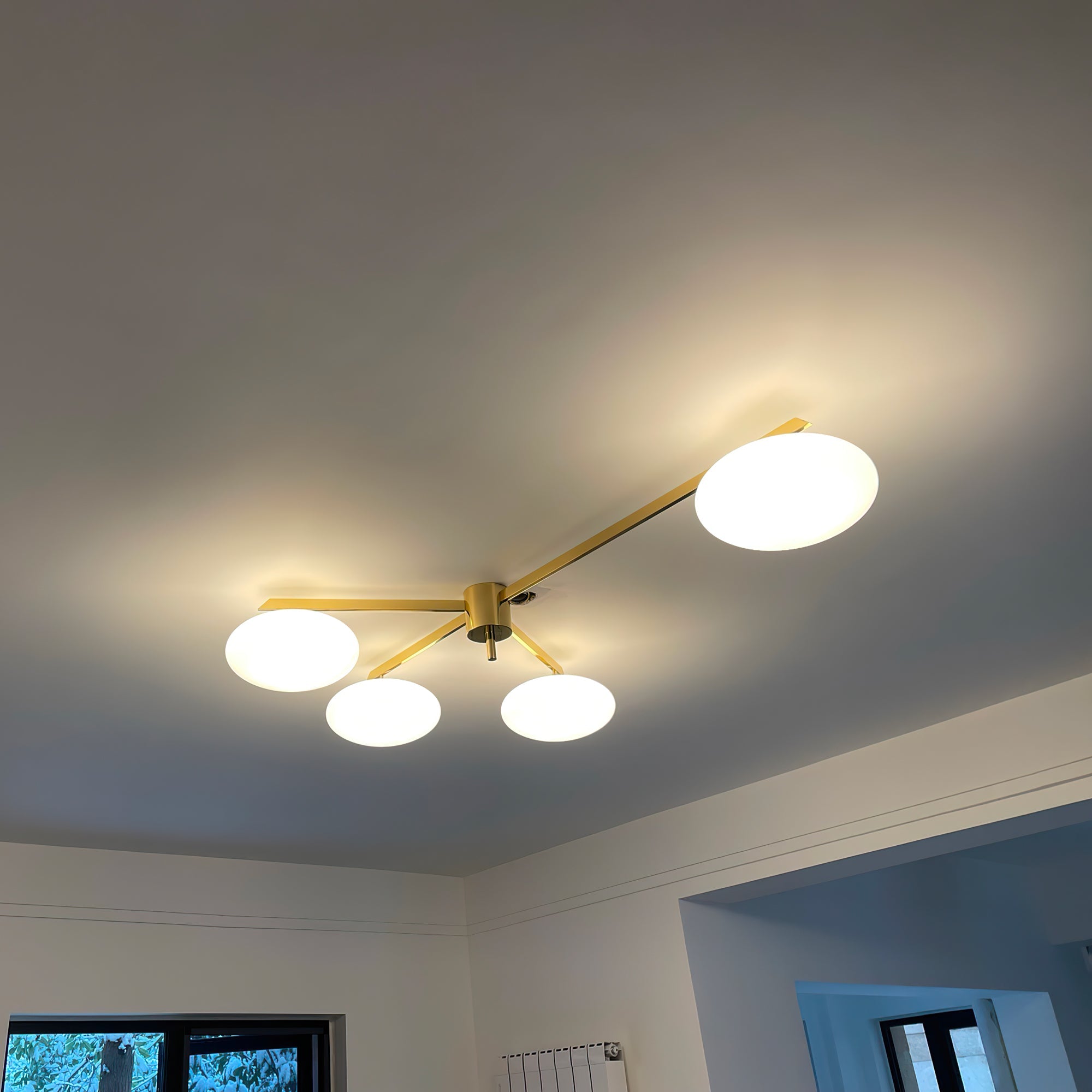 Alby Ceiling Lamp Modern Brass Flush Mount Light - Letslighting