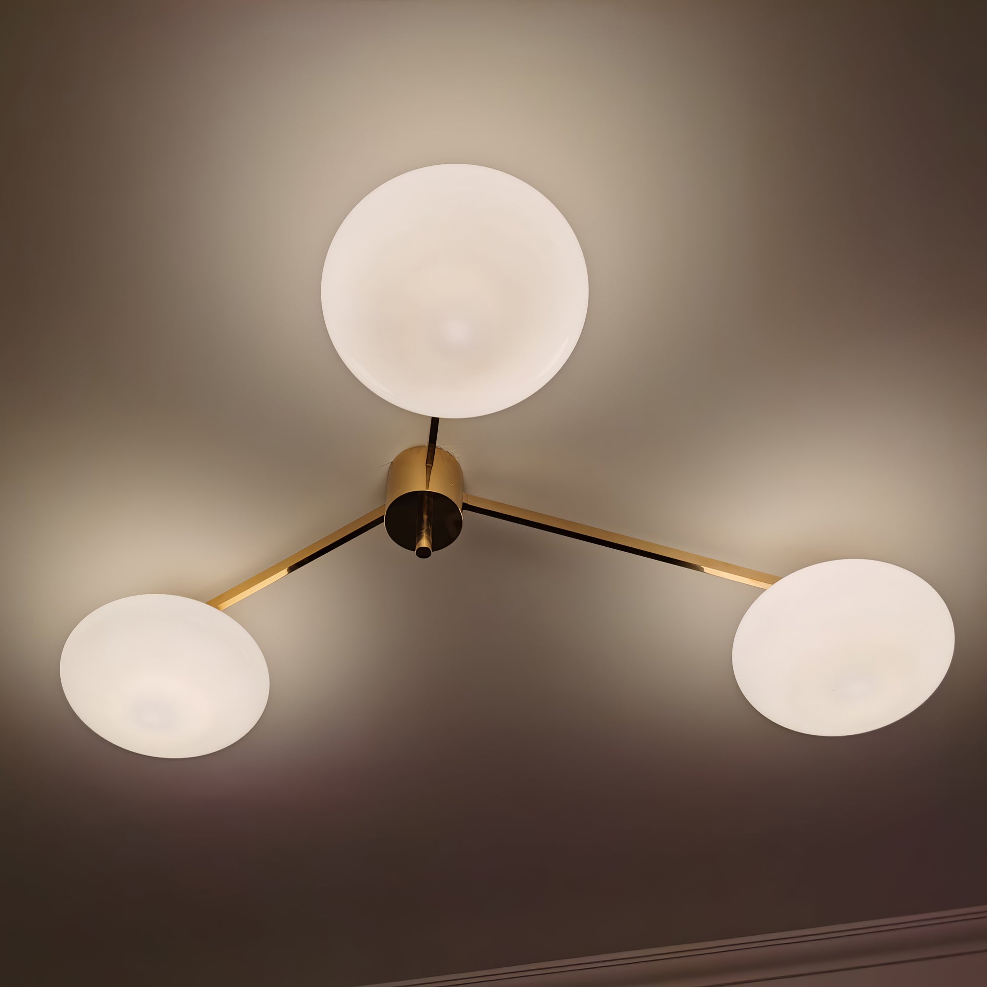 Alby Ceiling Lamp Modern Brass Flush Mount Light - Letslighting