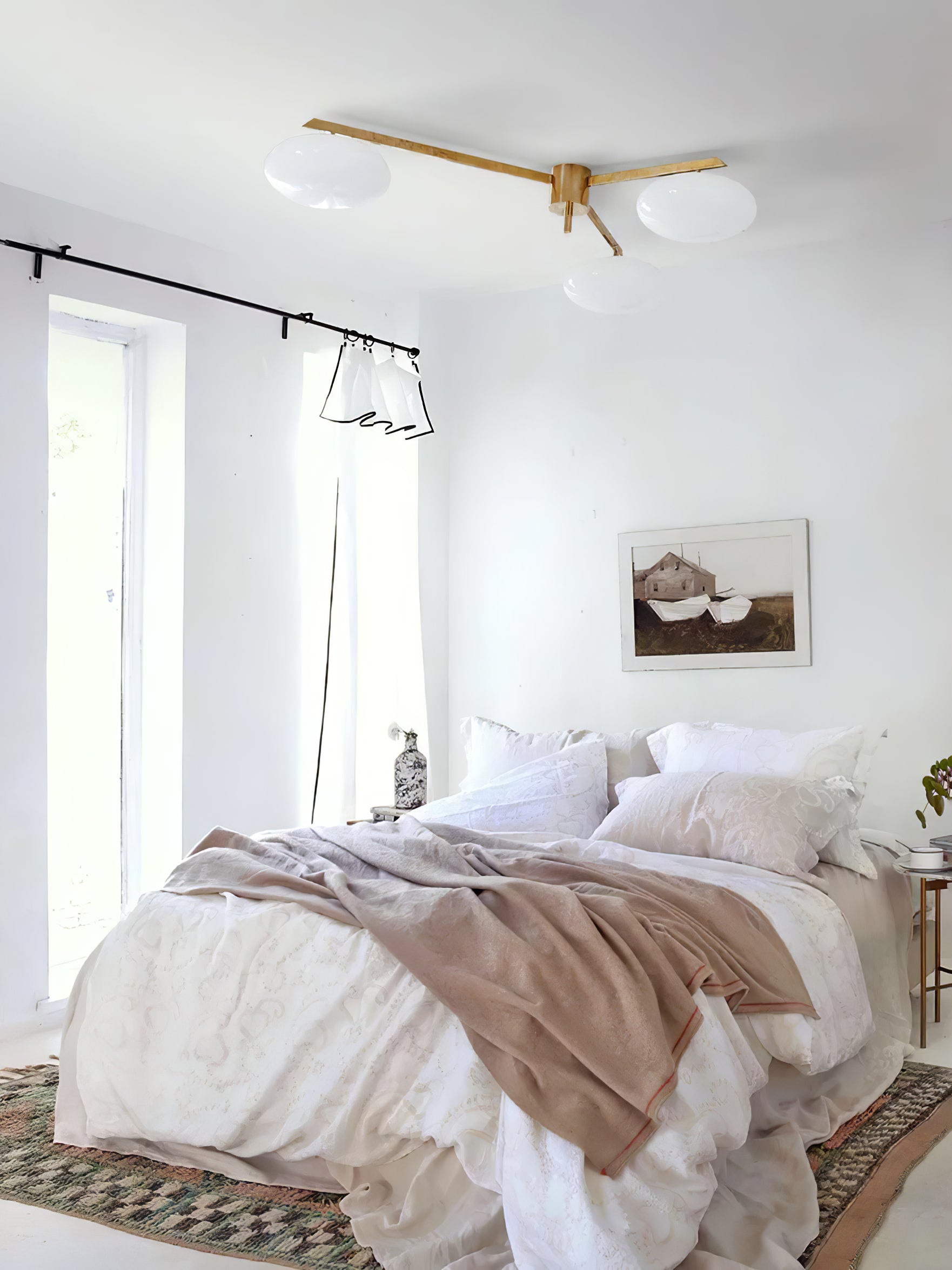 Alby Ceiling Lamp Modern Brass Flush Mount Light - Letslighting