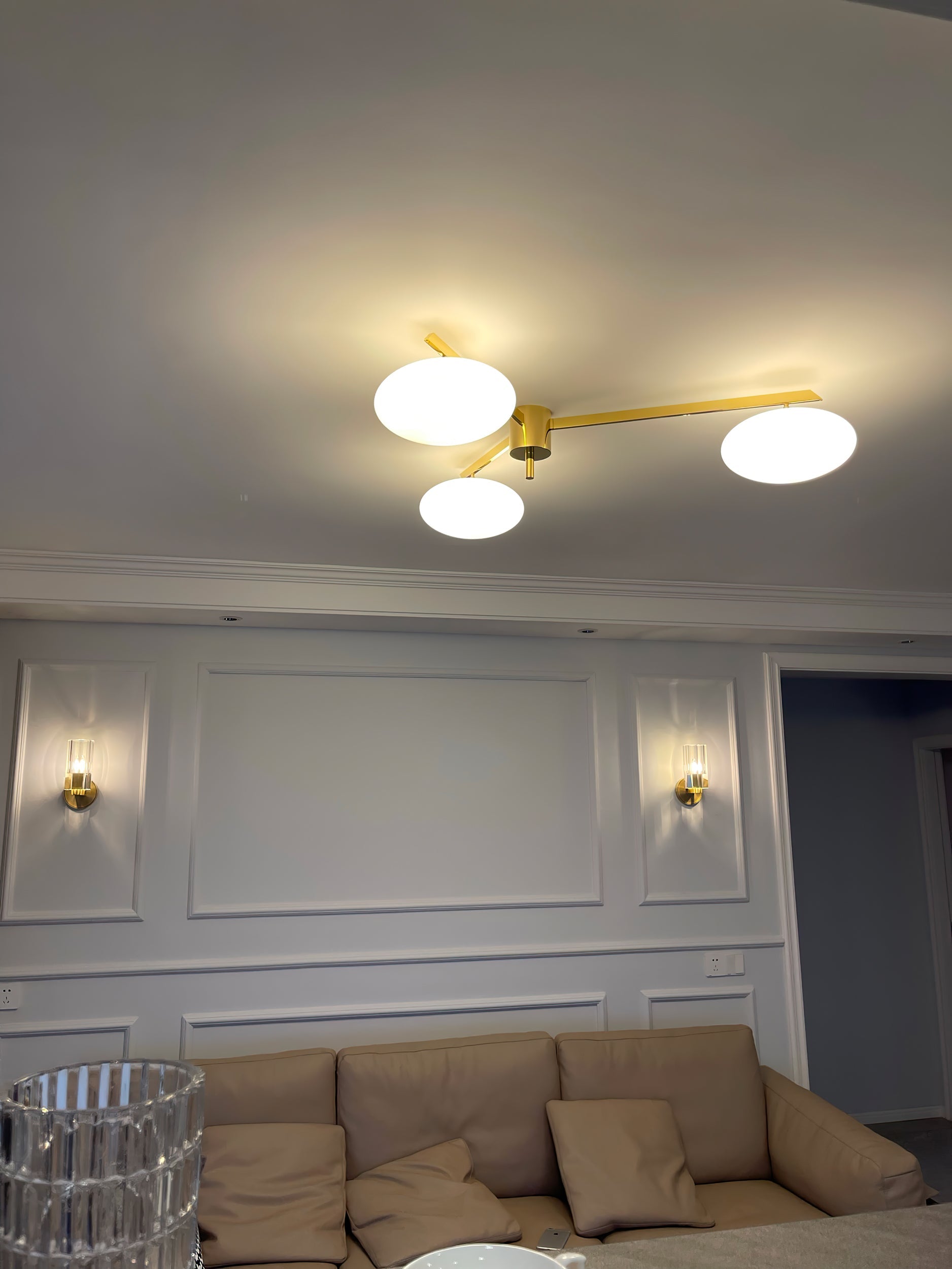 Alby Ceiling Lamp Modern Brass Flush Mount Light - Letslighting