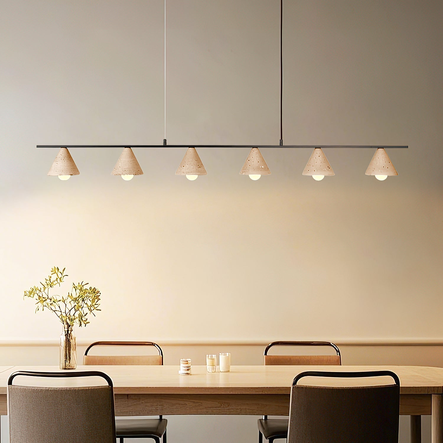 Uni Minimalist Travertine Pendant Light - Letslighting