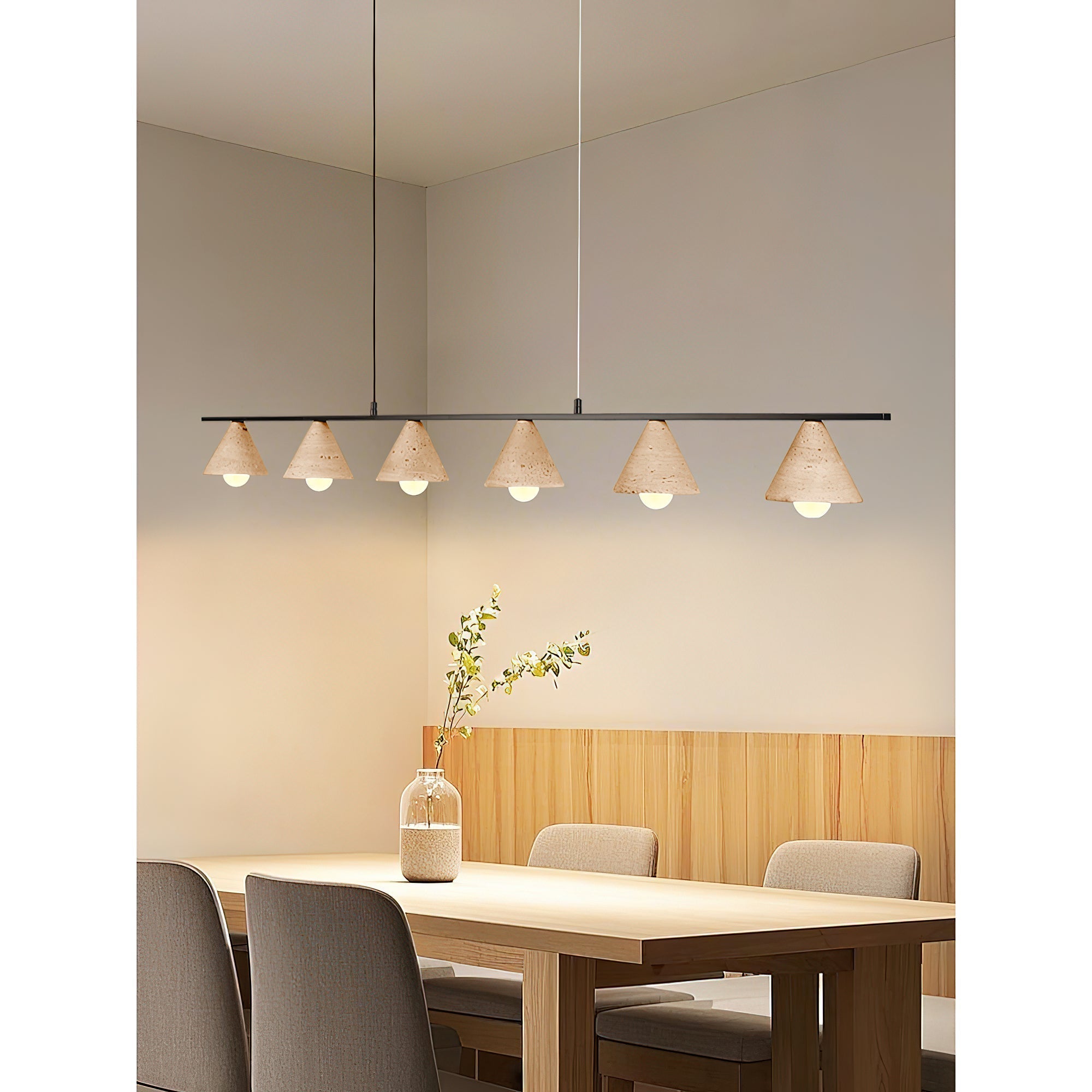 Uni Minimalist Travertine Pendant Light - Letslighting