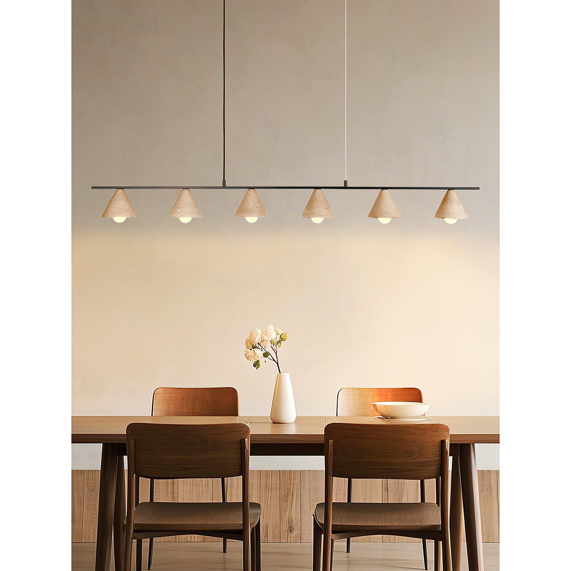 Uni Minimalist Travertine Pendant Light - Letslighting