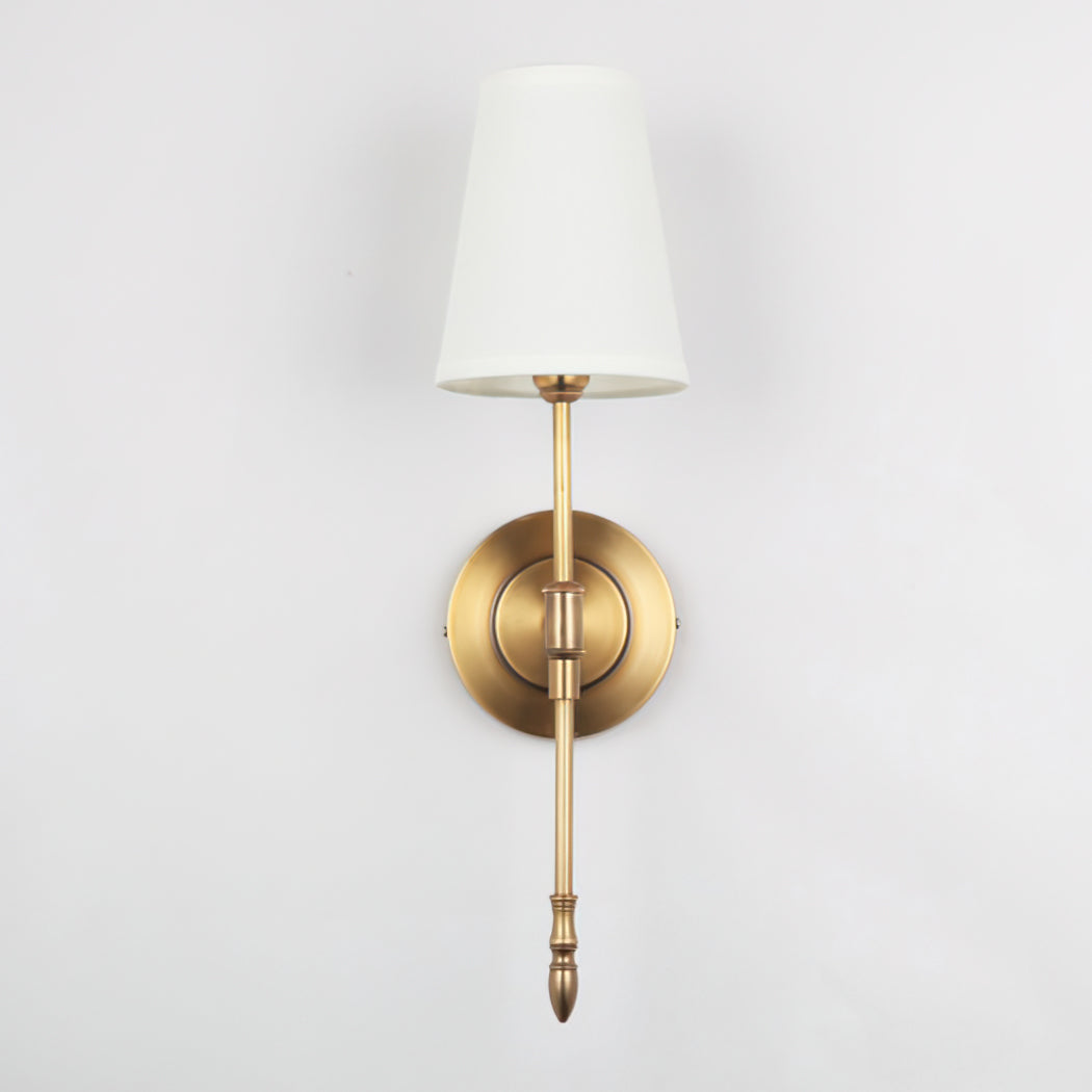 Aldex Wall Lamp Brass Fabric Shade - Letslighting