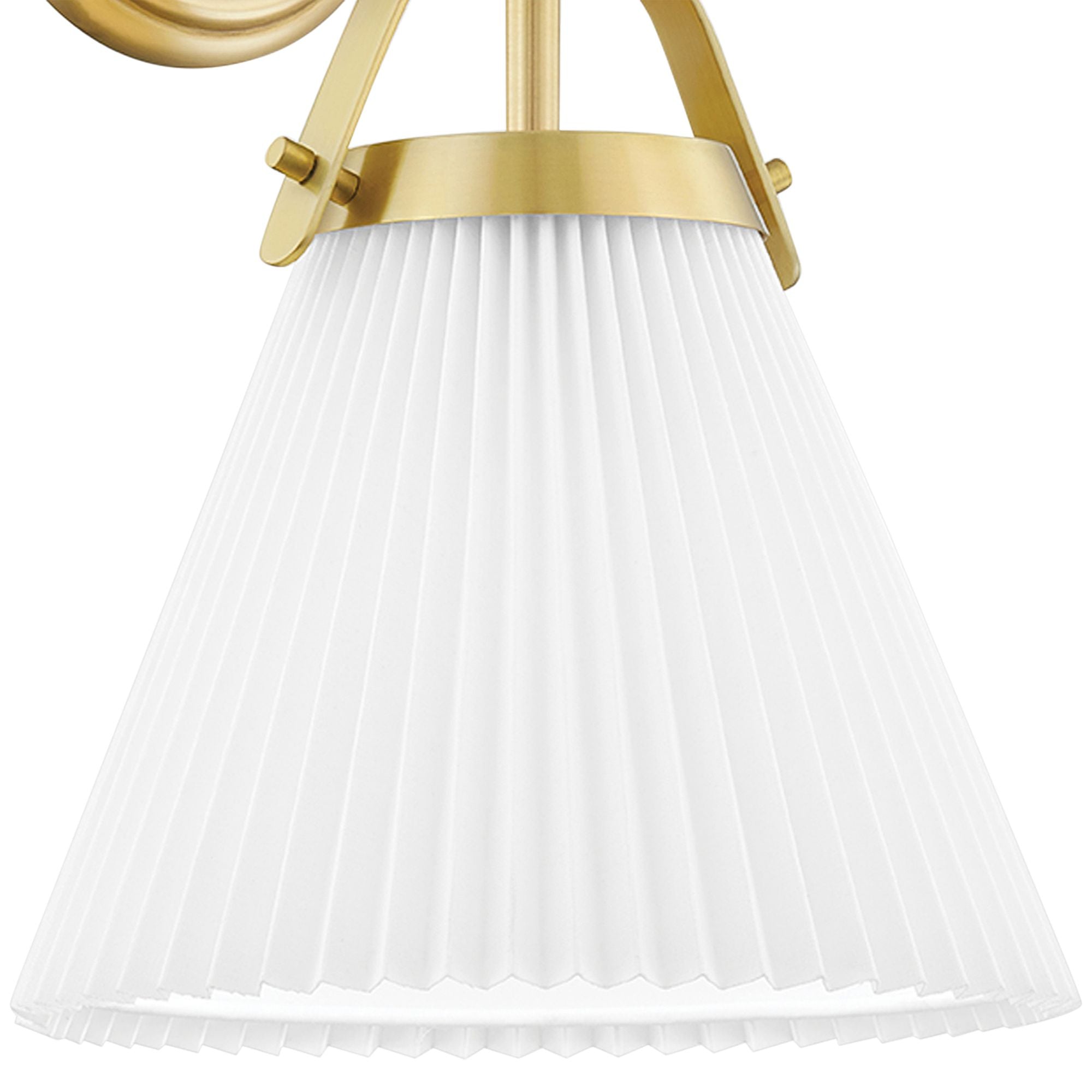 Pure Premium Elegance Pleated Brass Fabric Wall Lamp - Letslighting