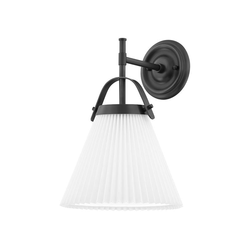 Pure Premium Elegance Pleated Brass Fabric Wall Lamp - Letslighting