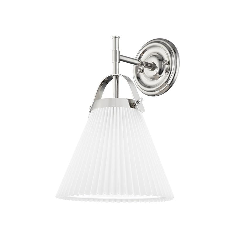 Pure Premium Elegance Pleated Brass Fabric Wall Lamp - Letslighting