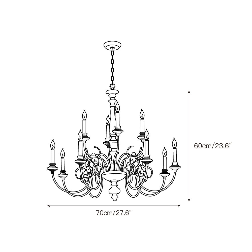 Waegnuvyn Traditional Candle Chandelier - Letslighting