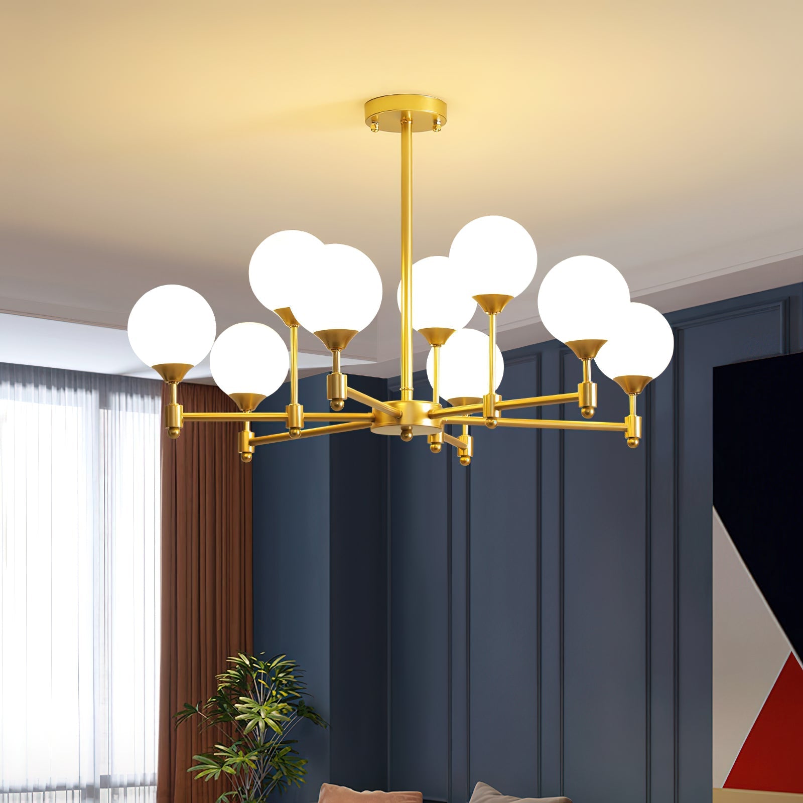 Vatnuvyi Minimalist Globe Glass Chandelier - Letslighting