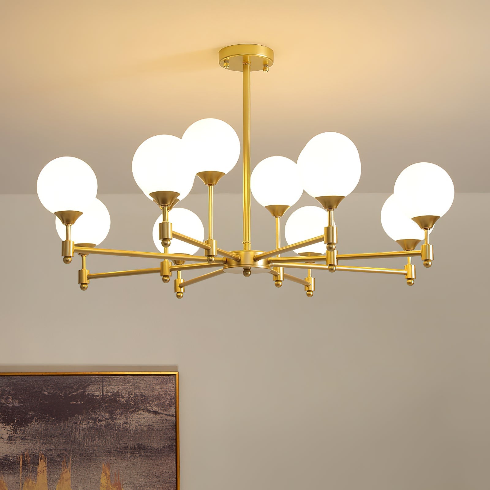 Vatnuvyi Minimalist Globe Glass Chandelier - Letslighting
