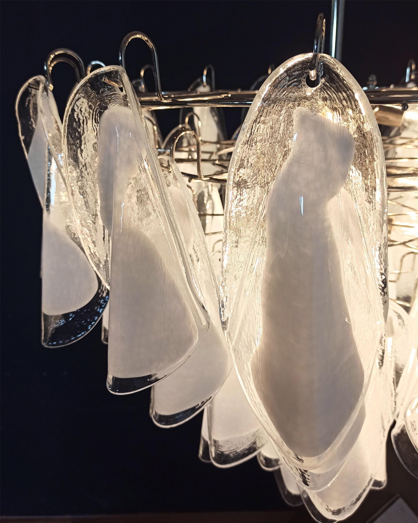 Aletta Chandelier Hand-Blown Glass Petals Modern Luxury - Letslighting