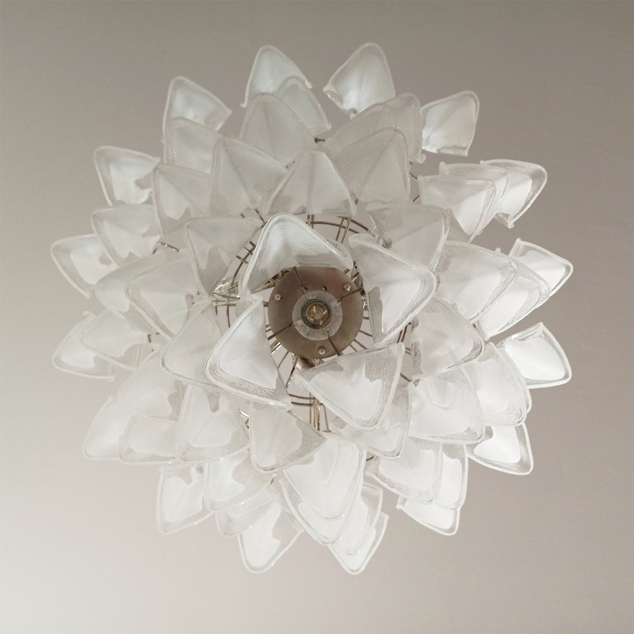 Aletta Chandelier Hand-Blown Glass Petals Modern Luxury - Letslighting