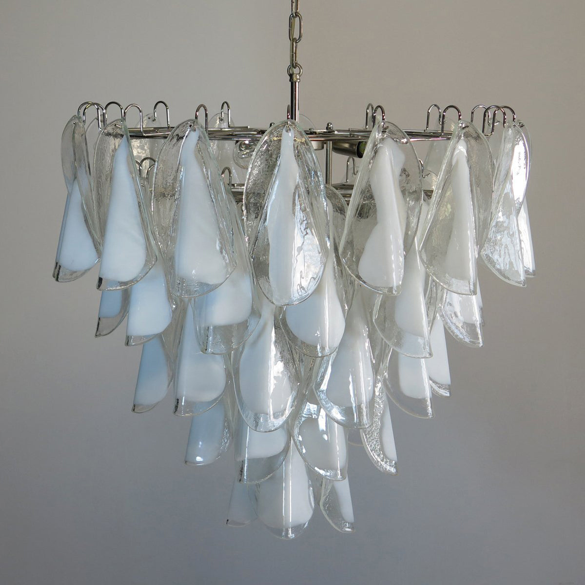 Aletta Chandelier Hand-Blown Glass Petals Modern Luxury - Letslighting