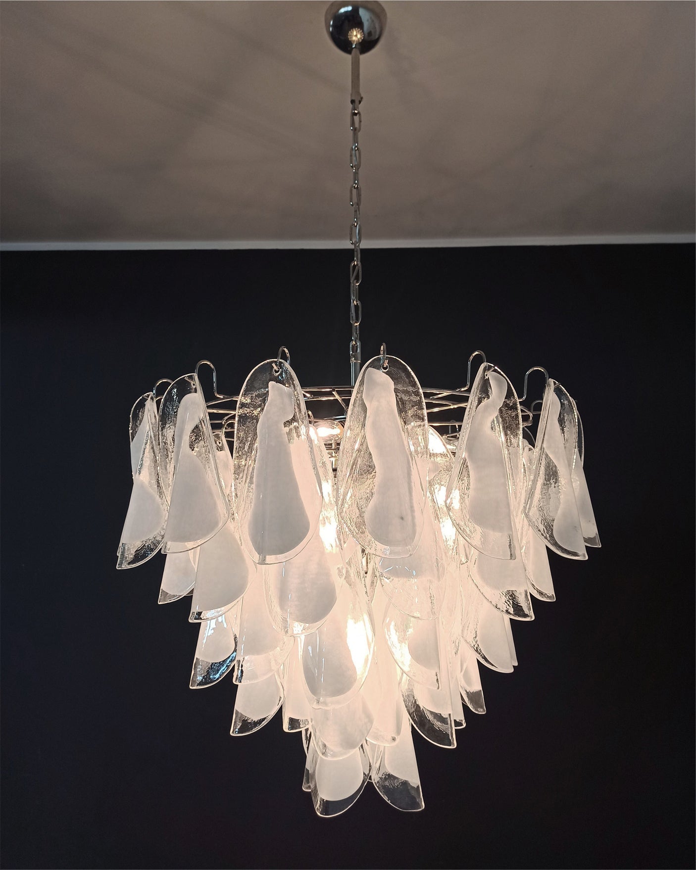 Aletta Chandelier Hand-Blown Glass Petals Modern Luxury - Letslighting