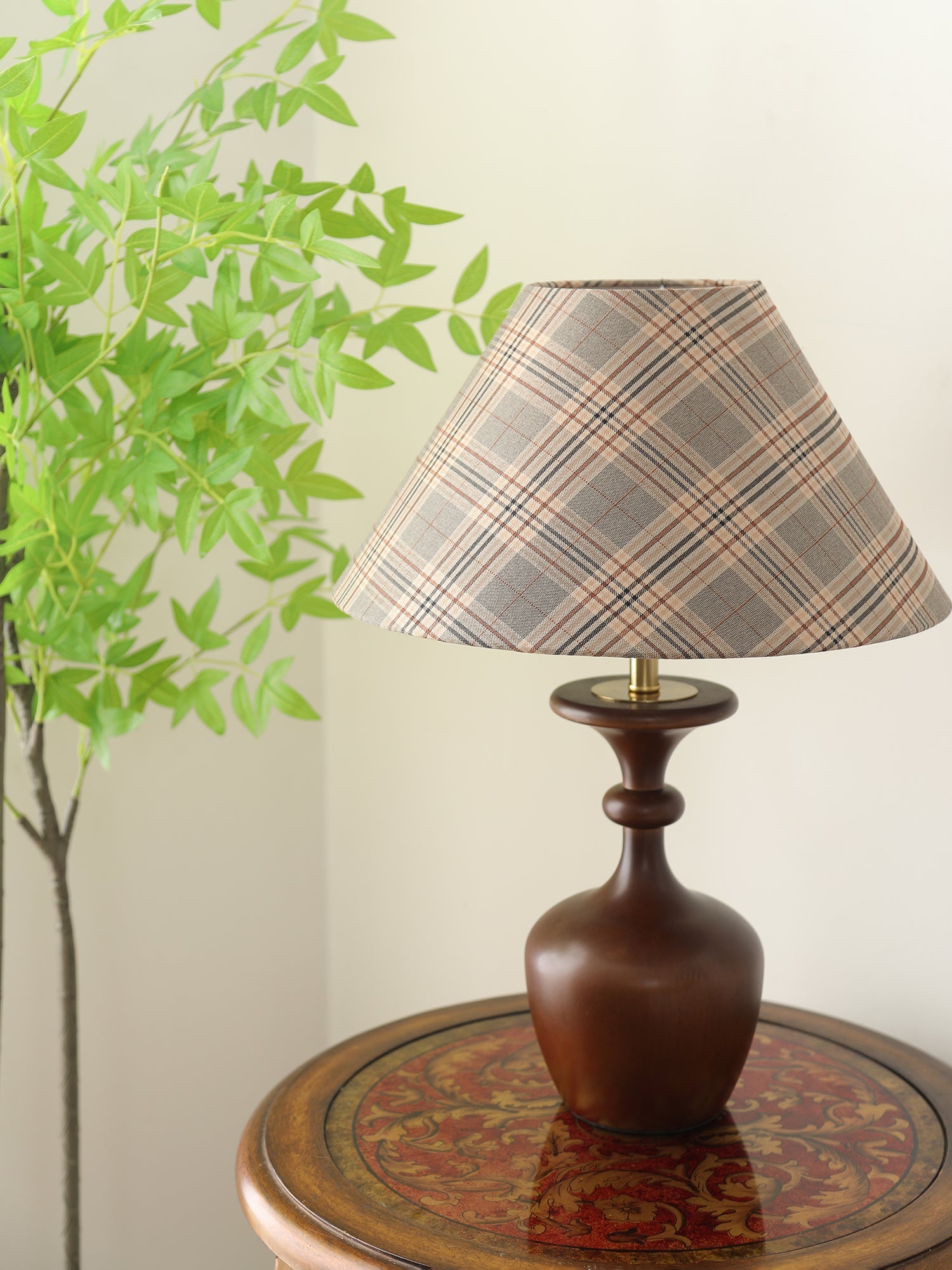 Alina Wood & Fabric Classic Table Lamp - Letslighting