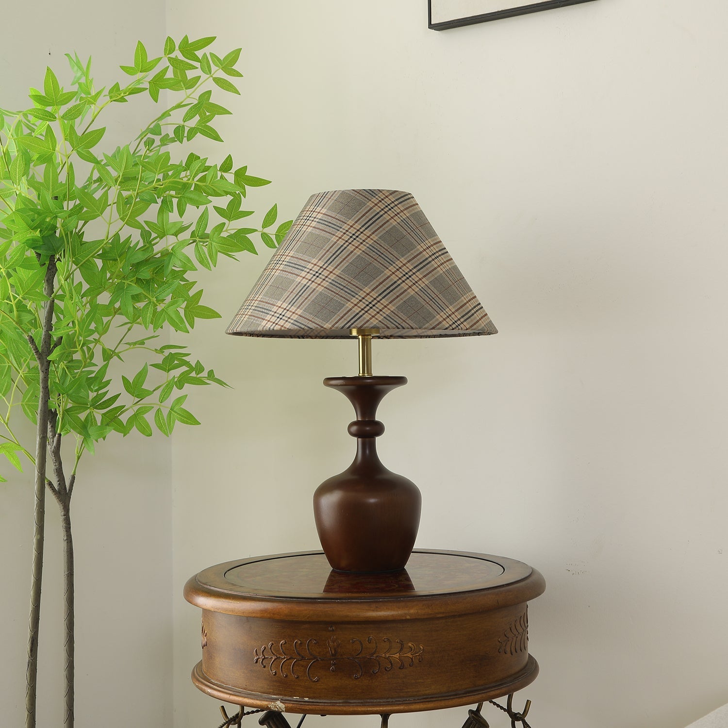 Alina Wood & Fabric Classic Table Lamp - Letslighting