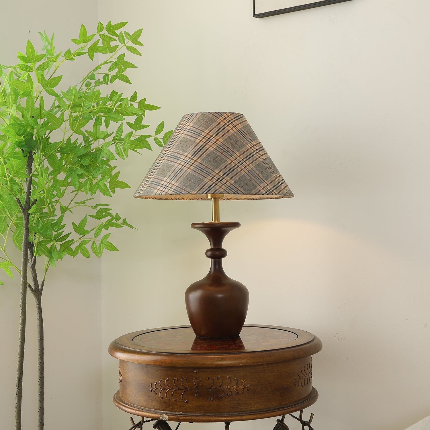 Alina Wood & Fabric Classic Table Lamp - Letslighting