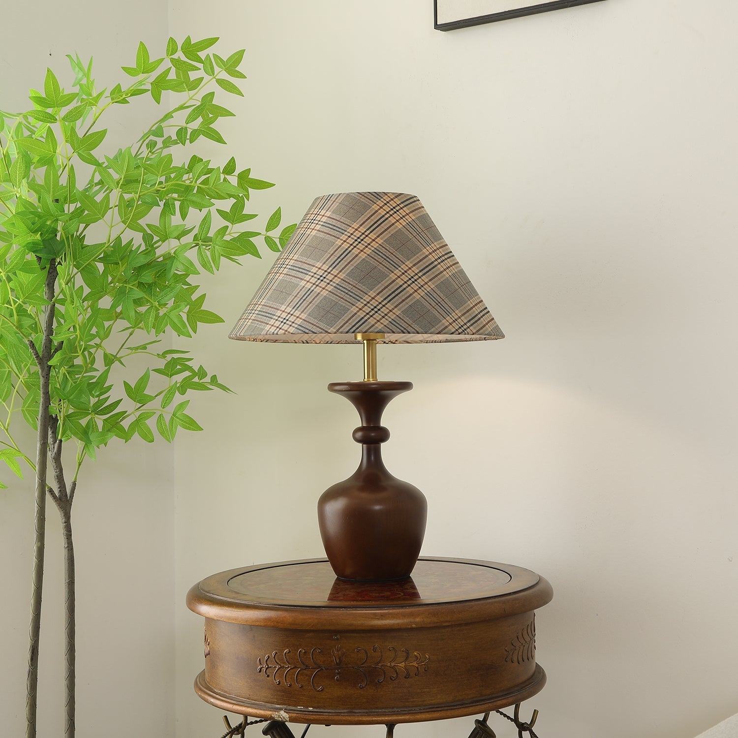 Alina Wood & Fabric Classic Table Lamp - Letslighting