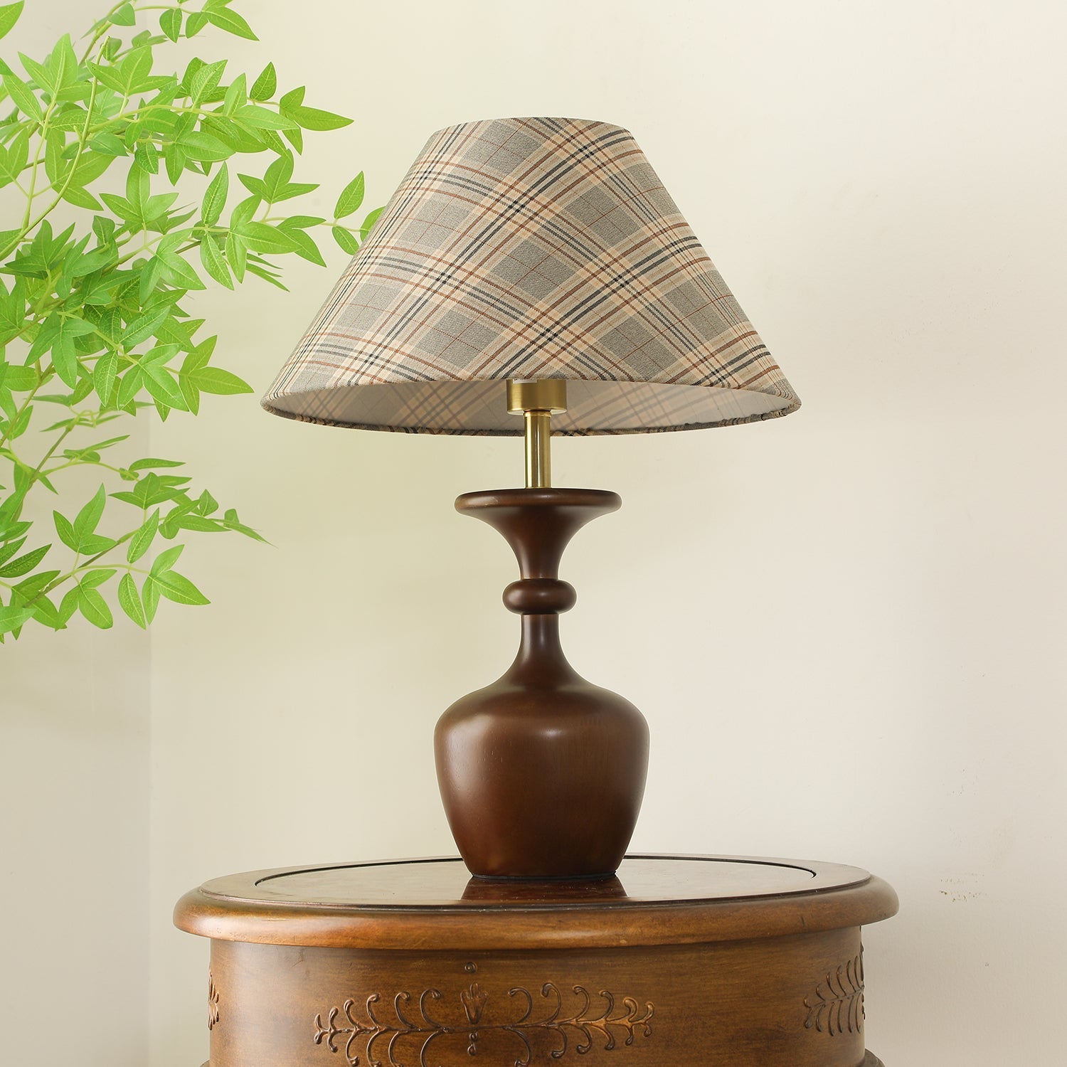 Alina Wood & Fabric Classic Table Lamp - Letslighting