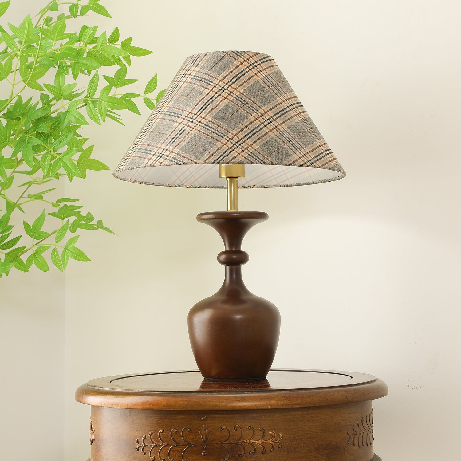 Alina Wood & Fabric Classic Table Lamp - Letslighting