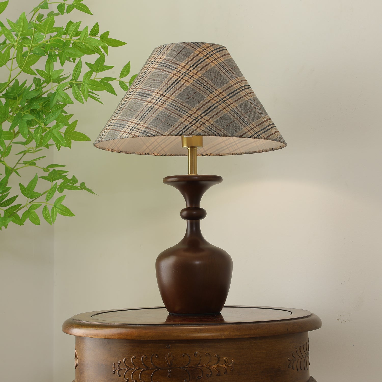 Alina Wood & Fabric Classic Table Lamp - Letslighting