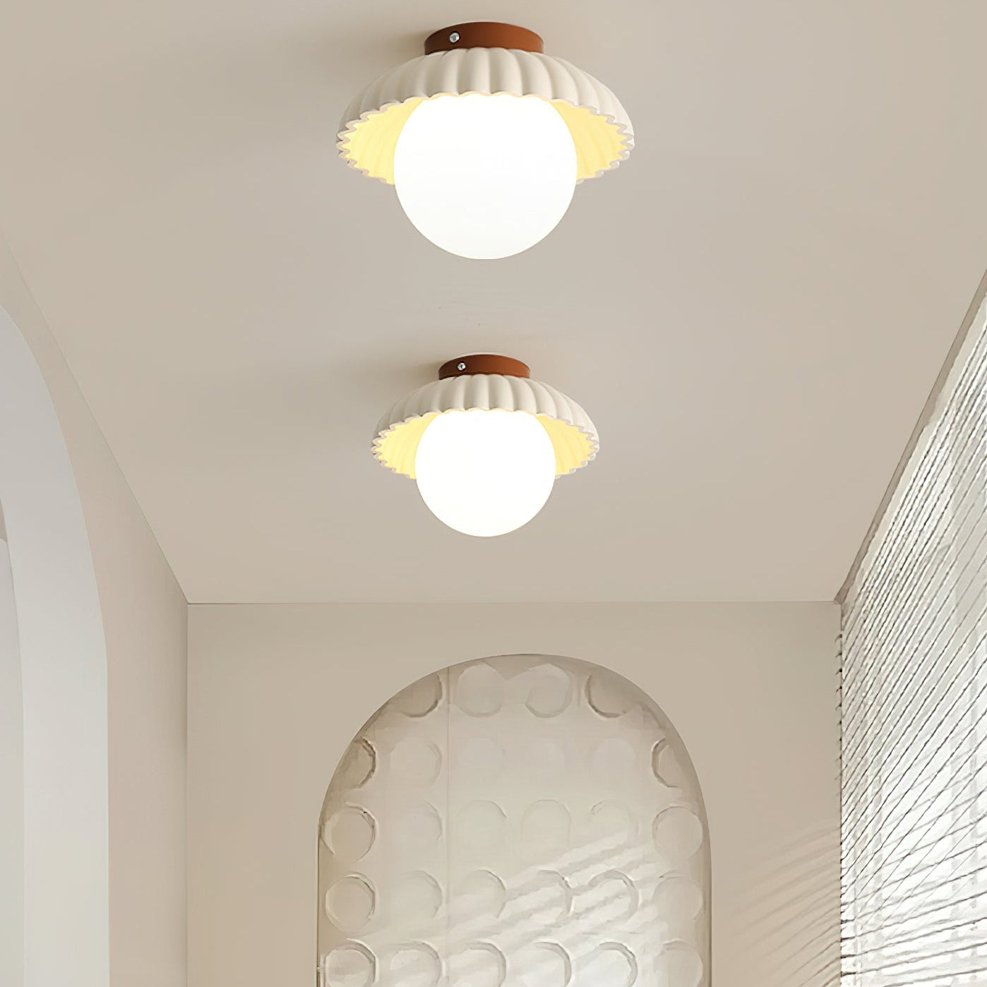 Scallop Glow Flush Mount Ceiling Light - Letslighting