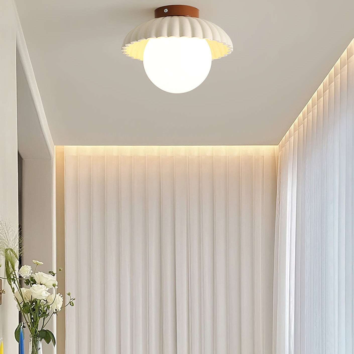 Scallop Glow Flush Mount Ceiling Light - Letslighting