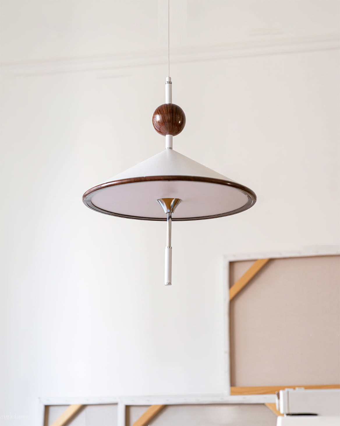 Alien Pendant Lamp Cone Shade Wood Sphere - Letslighting