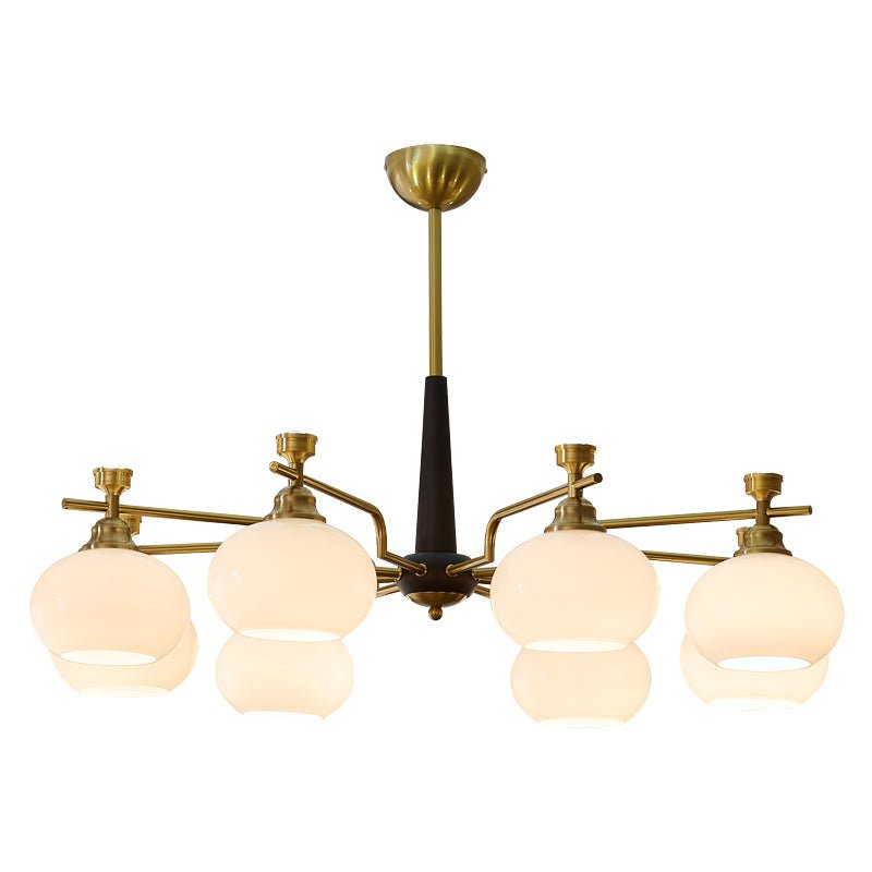 Velirara Traditional Unique Sphere Wood Glass Chandelier - Letslighting