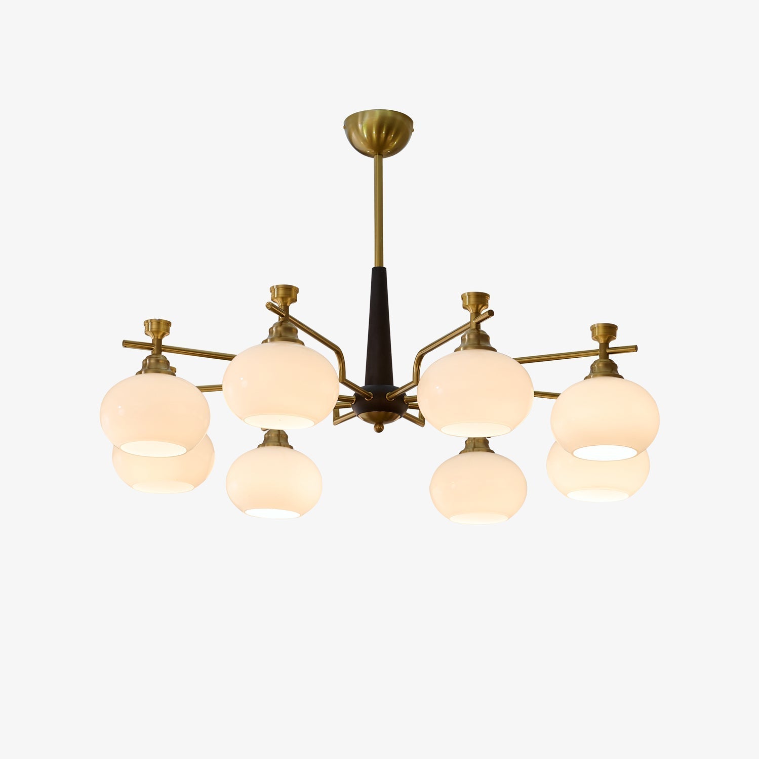 Velirara Traditional Unique Sphere Wood Glass Chandelier - Letslighting