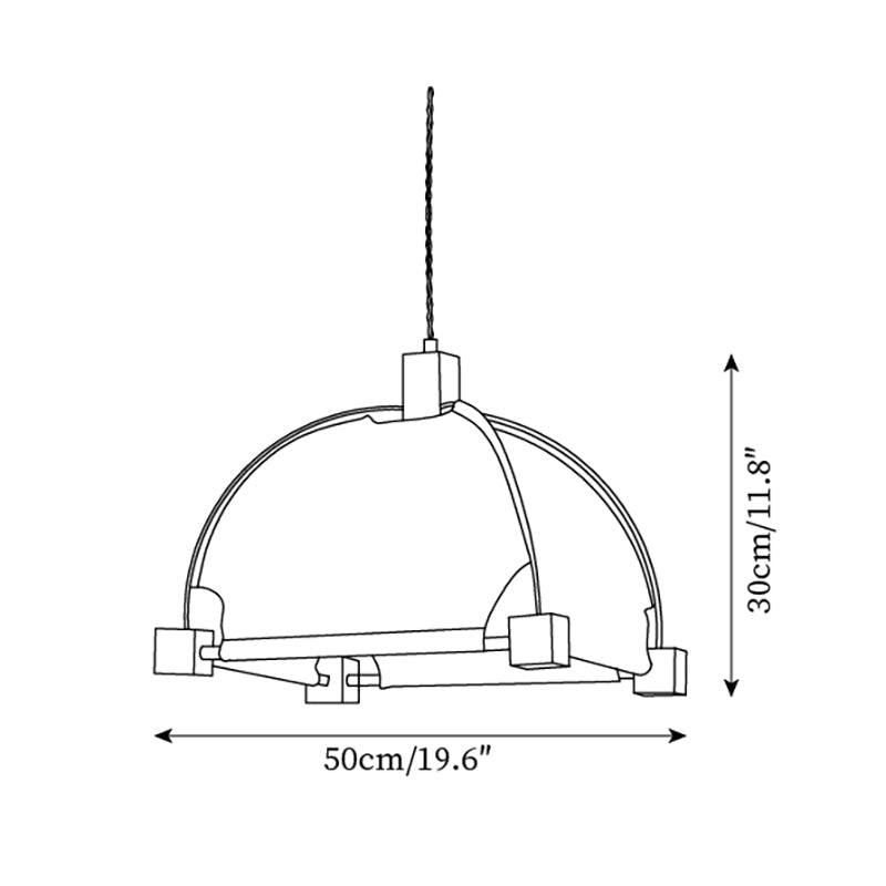 Allegra Pendant Lamp Fabric Frame Minimalist - Letslighting