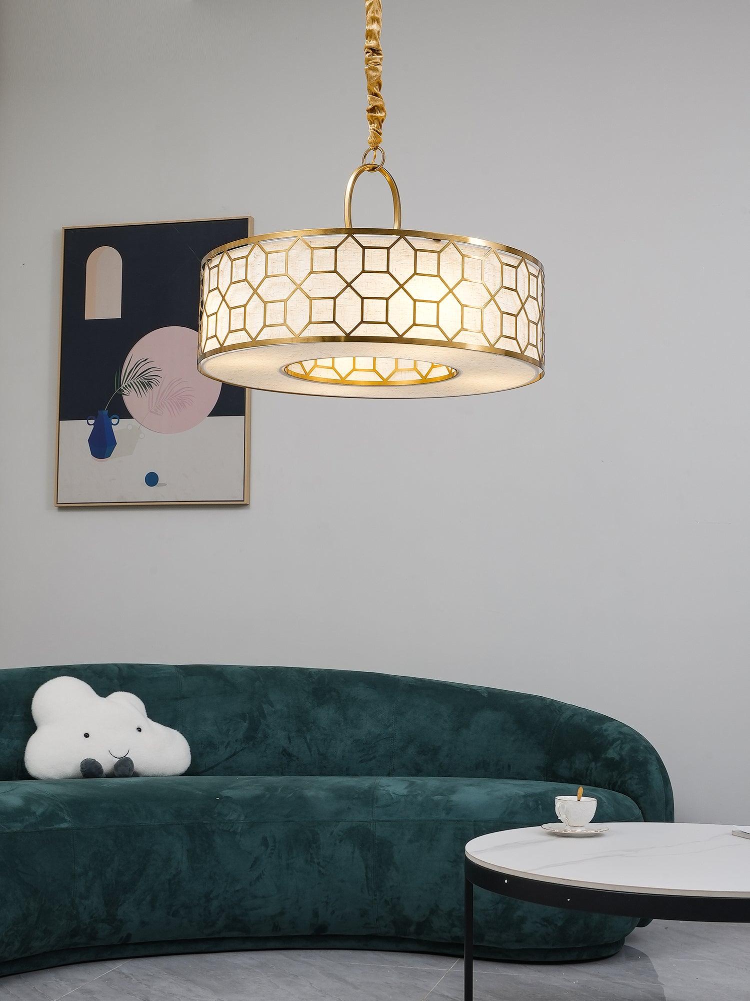 Arshaor Premium Elegance Round Copper Glass Pendant light - Letslighting