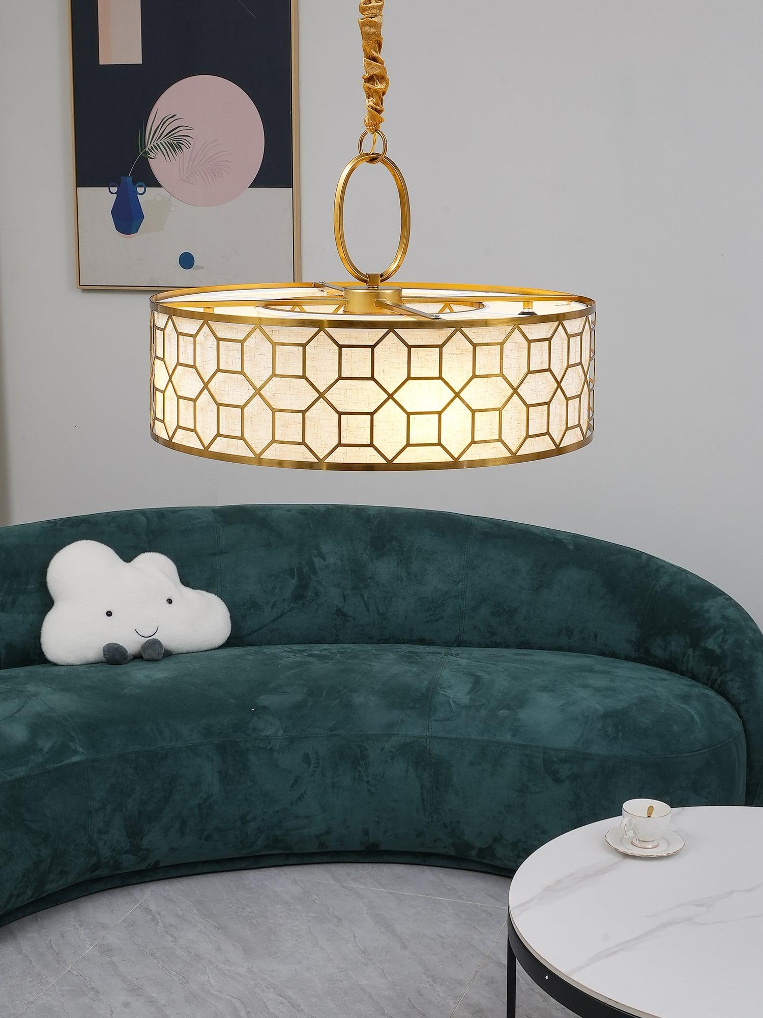 Arshaor Premium Elegance Round Copper Glass Pendant light - Letslighting