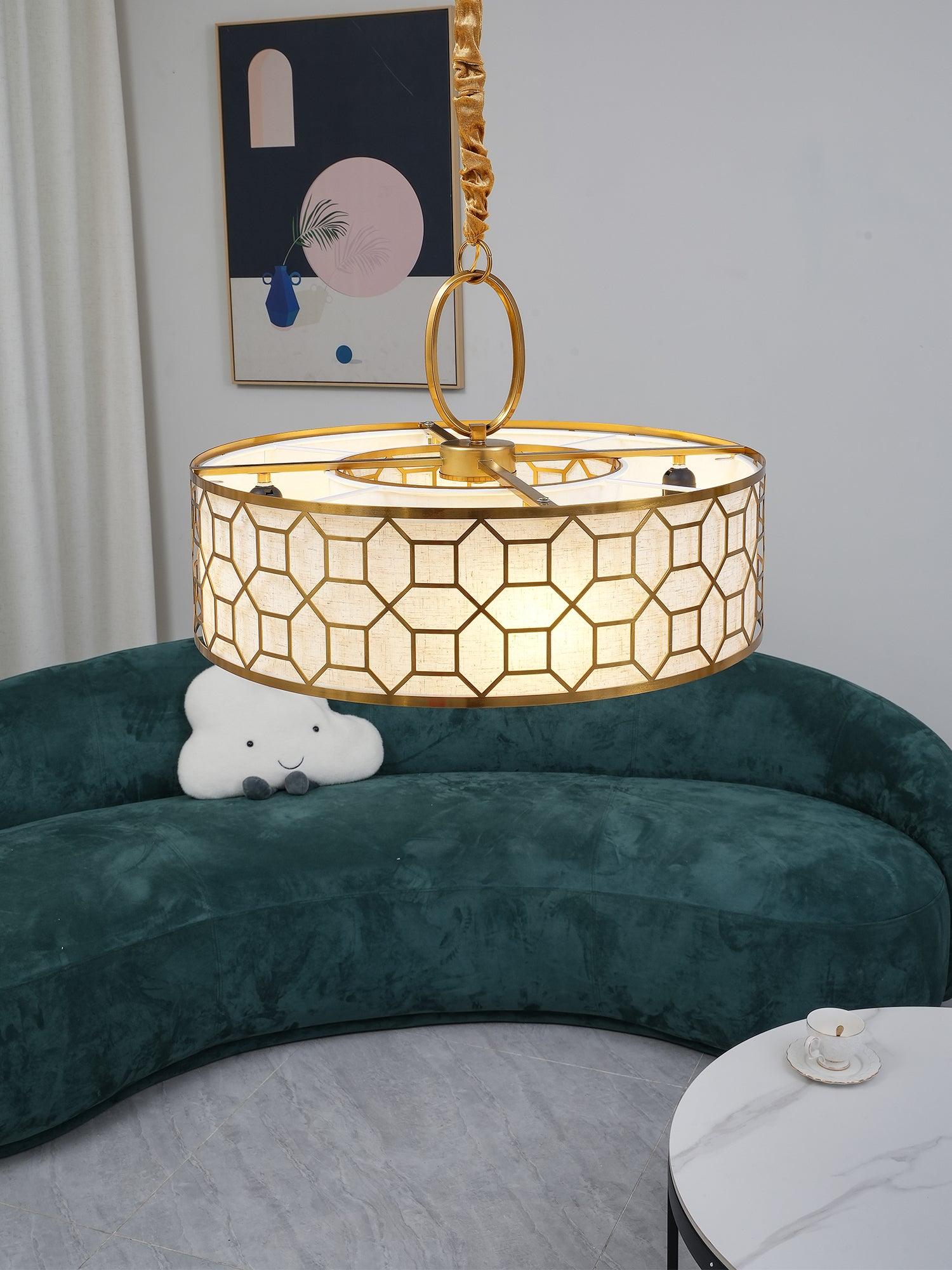 Arshaor Premium Elegance Round Copper Glass Pendant light - Letslighting