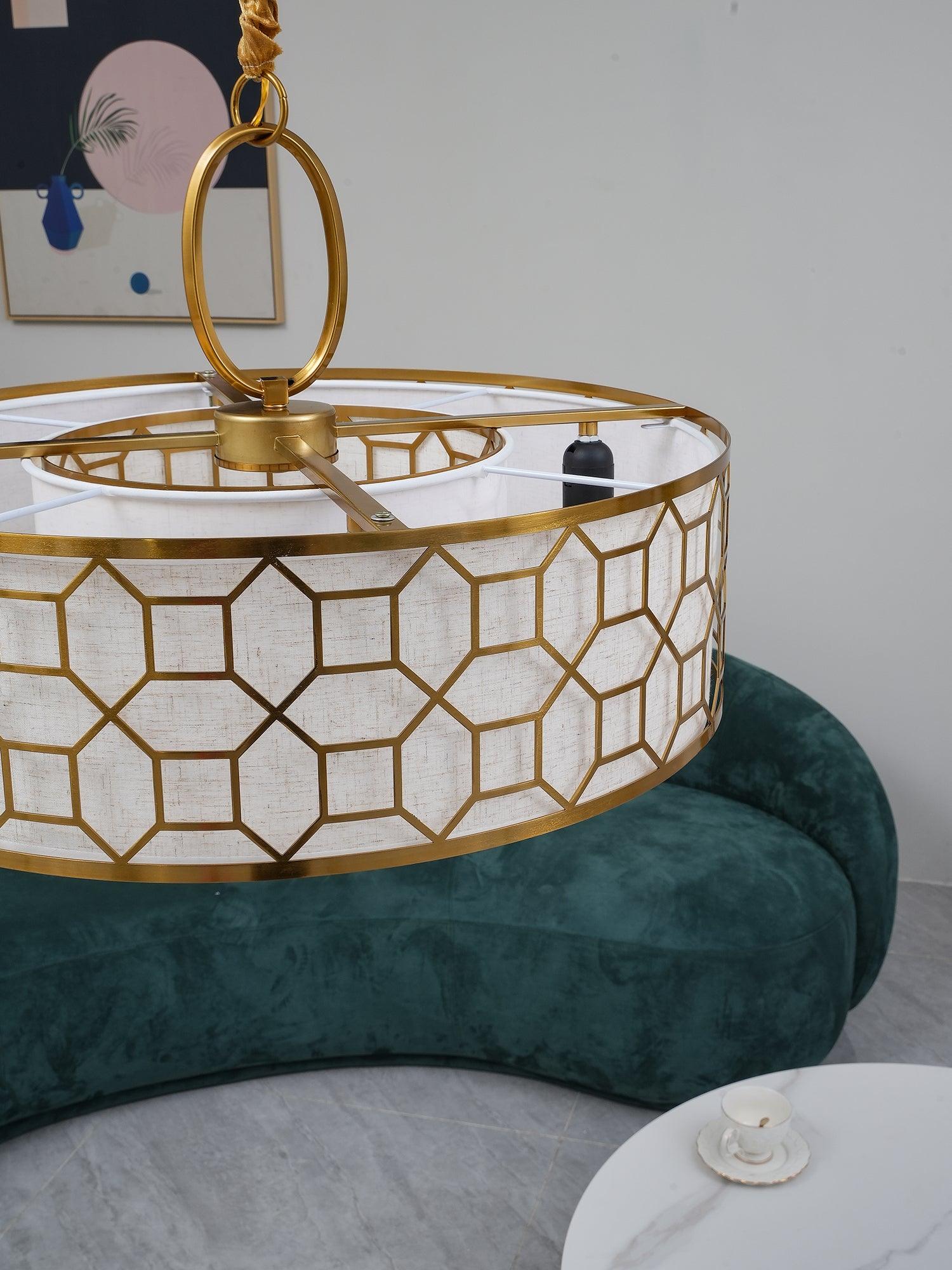 Arshaor Premium Elegance Round Copper Glass Pendant light - Letslighting