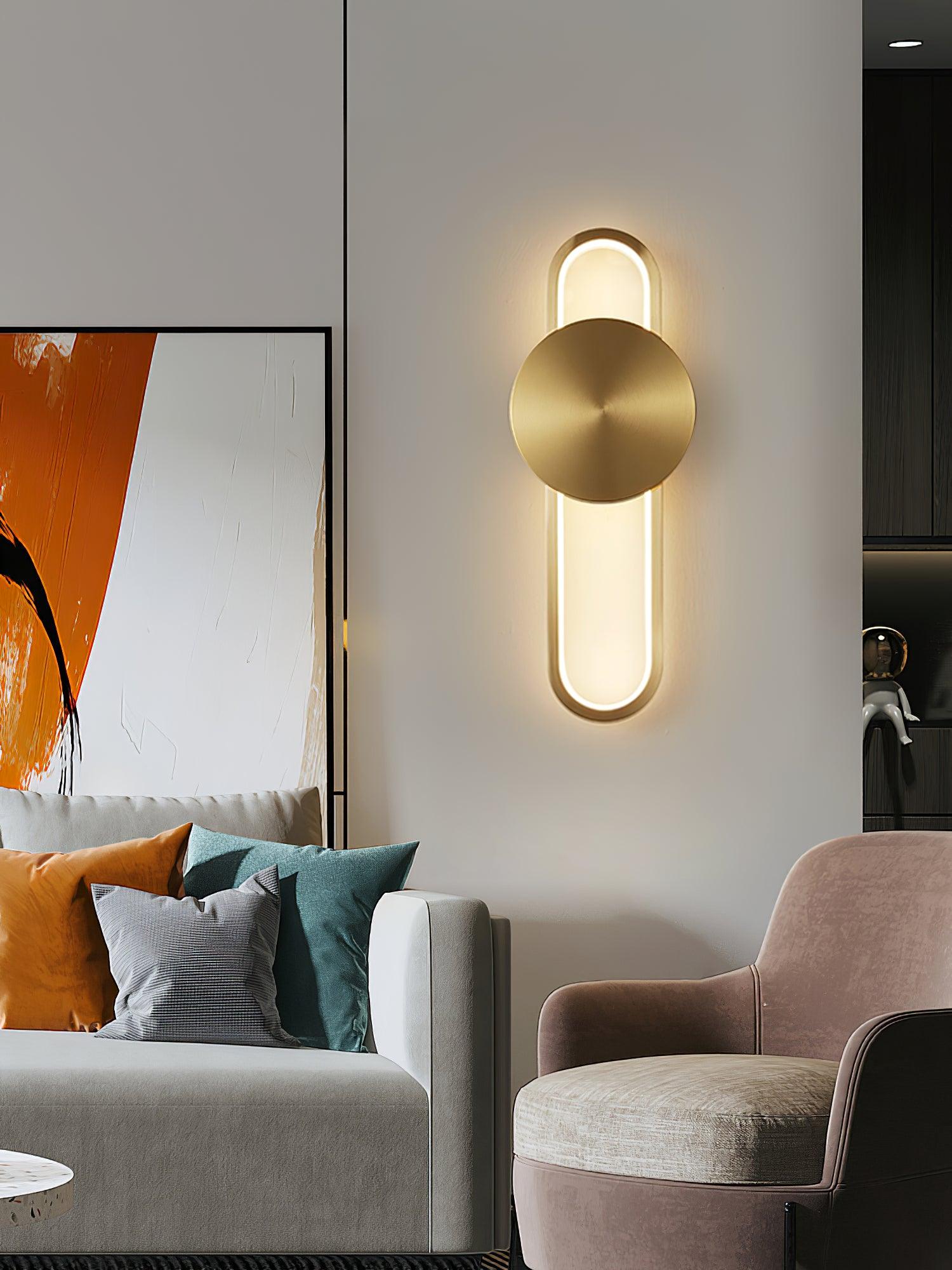Fable Modern Minimalist Brass Wall Lamp - Letslighting