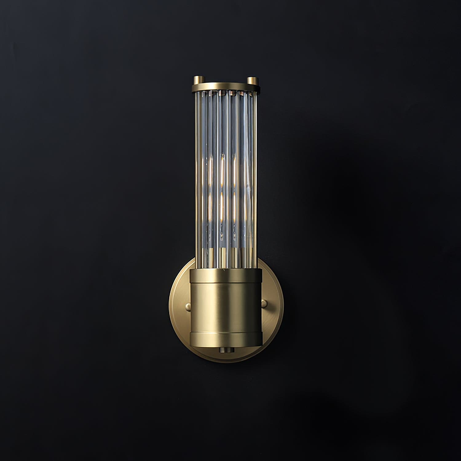 Allen Wall Lamp Glass Rods Modern Brass - Letslighting