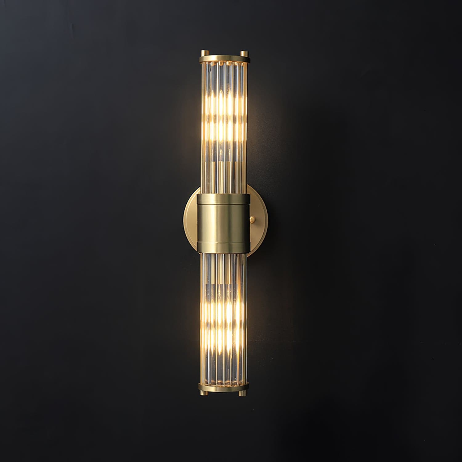 Allen Wall Lamp Glass Rods Modern Brass - Letslighting