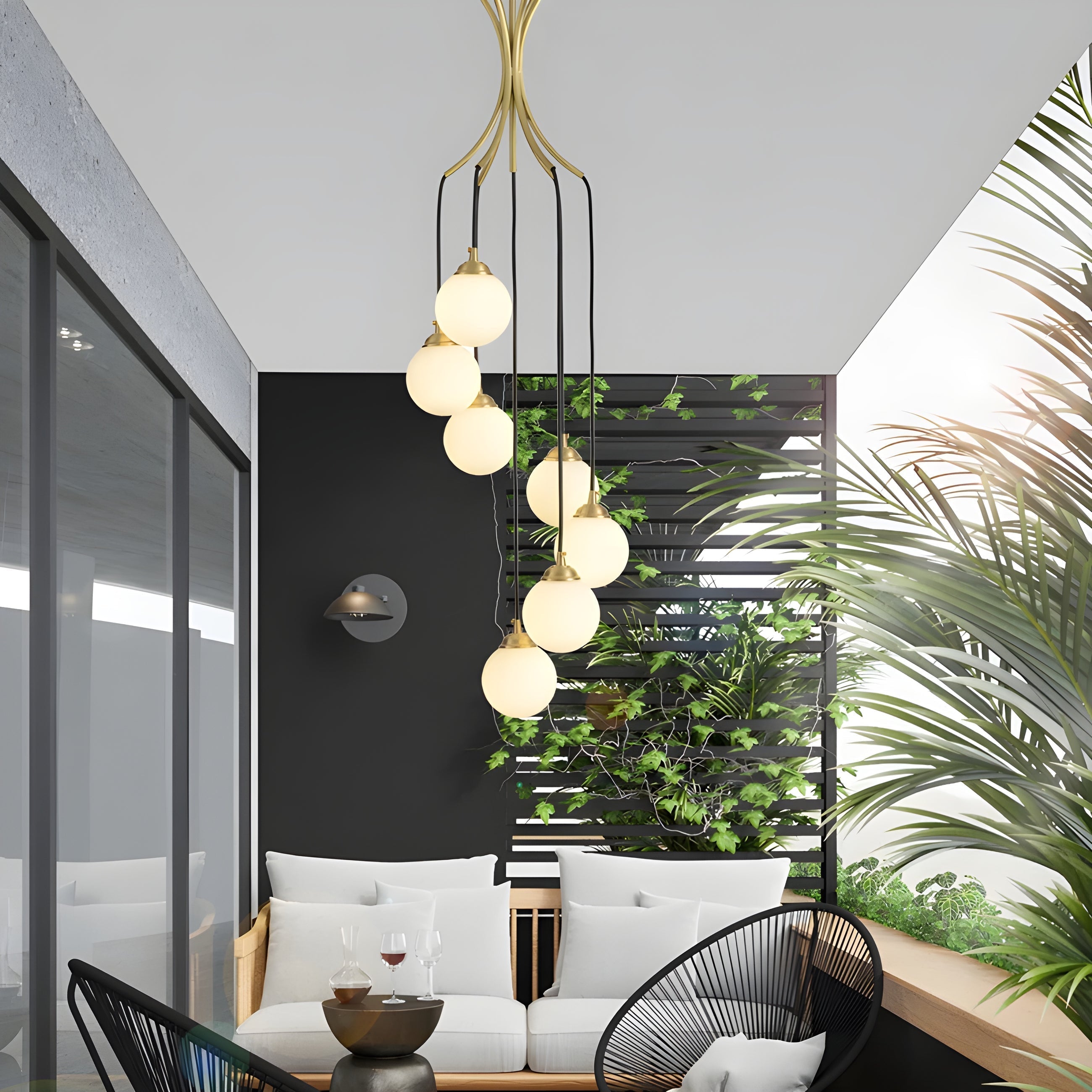 Zoruvyi Modern Minimalist Ball Drop Glass Chandelier - Letslighting