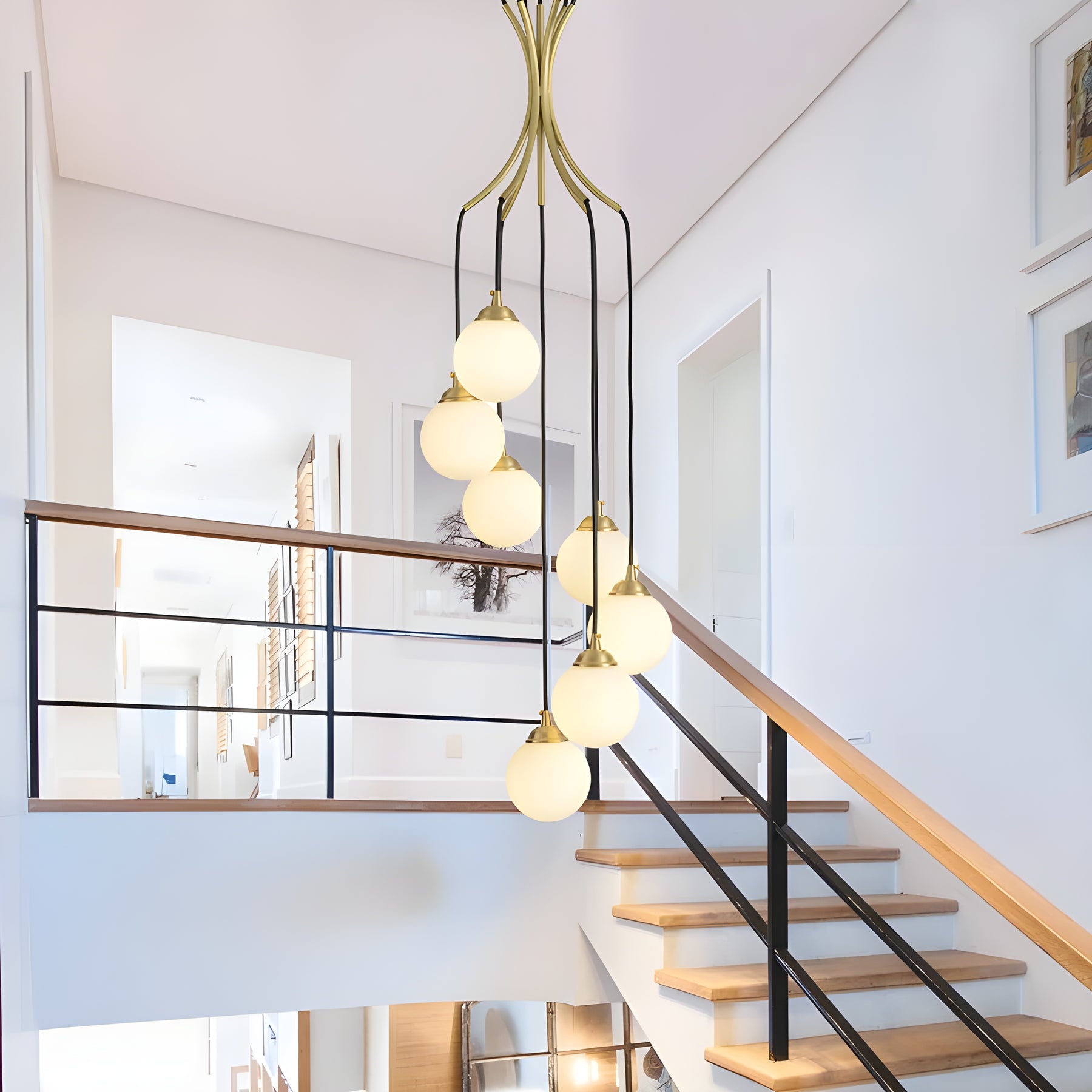 Zoruvyi Modern Minimalist Ball Drop Glass Chandelier - Letslighting