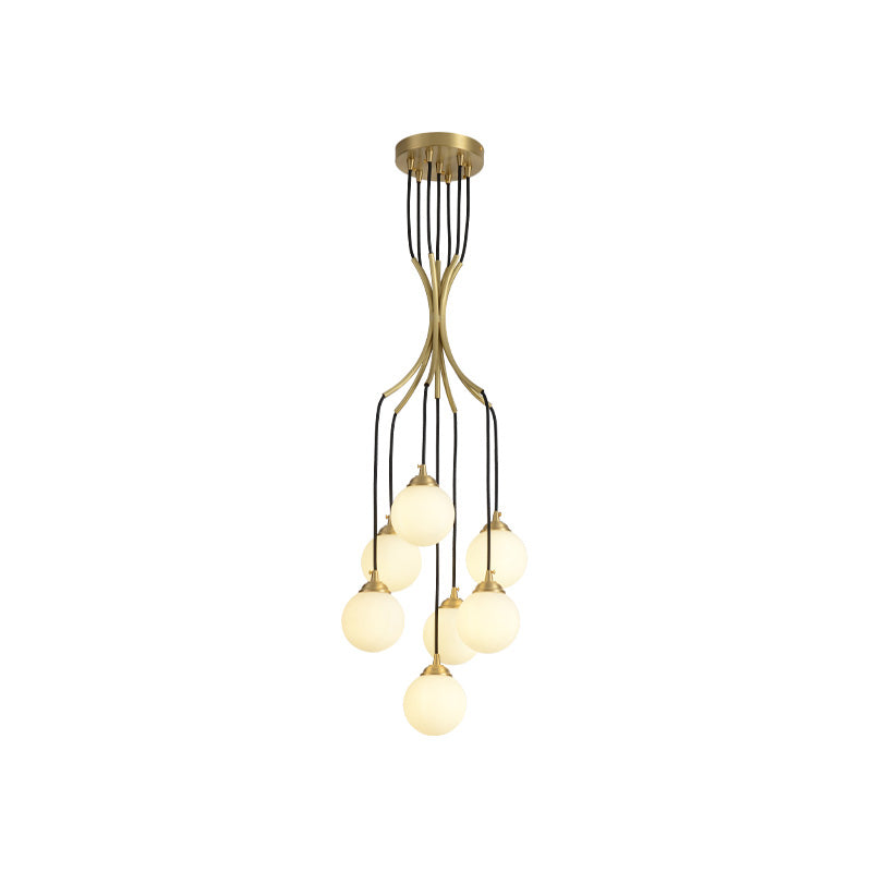 Zoruvyi Modern Minimalist Ball Drop Glass Chandelier - Letslighting