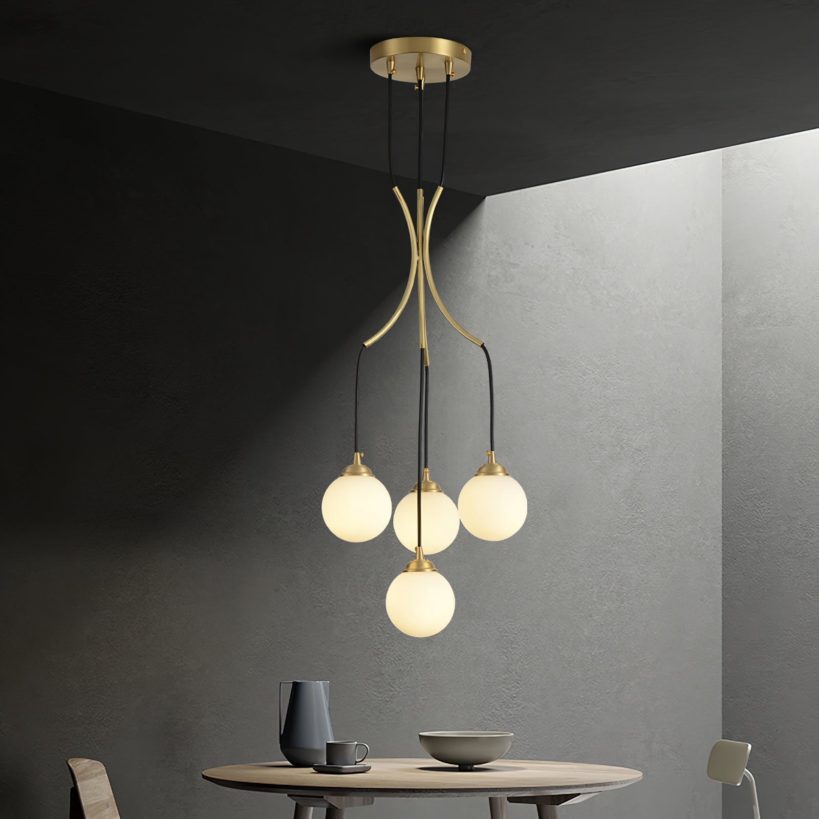 Zoruvyi Modern Minimalist Ball Drop Glass Chandelier - Letslighting