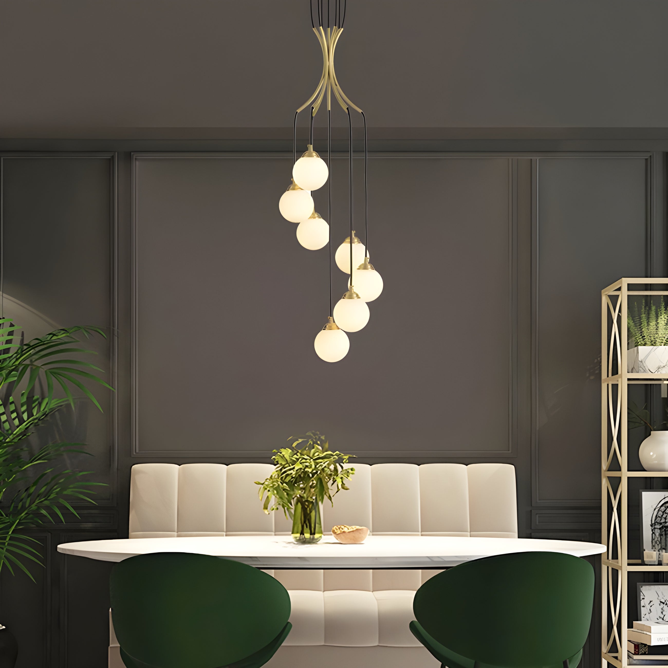 Zoruvyi Modern Minimalist Ball Drop Glass Chandelier - Letslighting