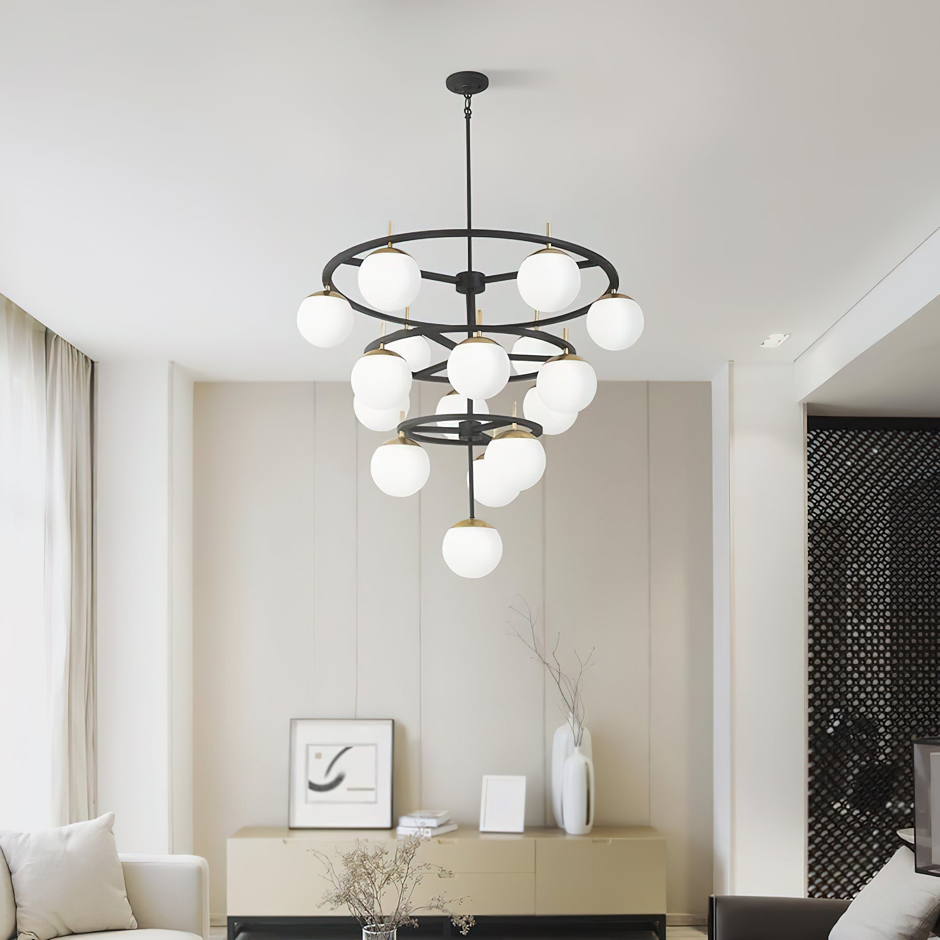 Ornuvyn Modern Minimalist Glass Chandelier - Letslighting