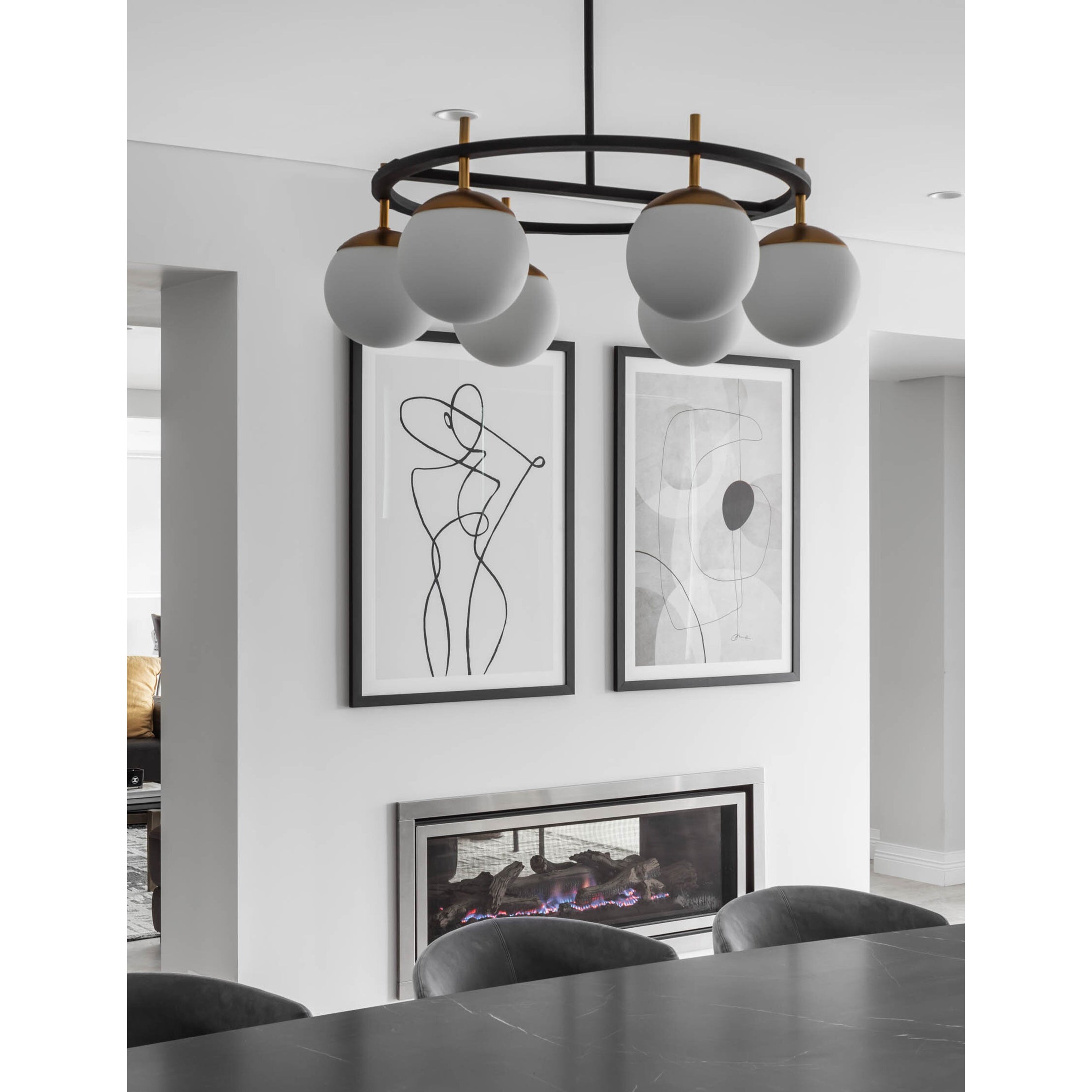 Ornuvyn Modern Minimalist Glass Chandelier - Letslighting
