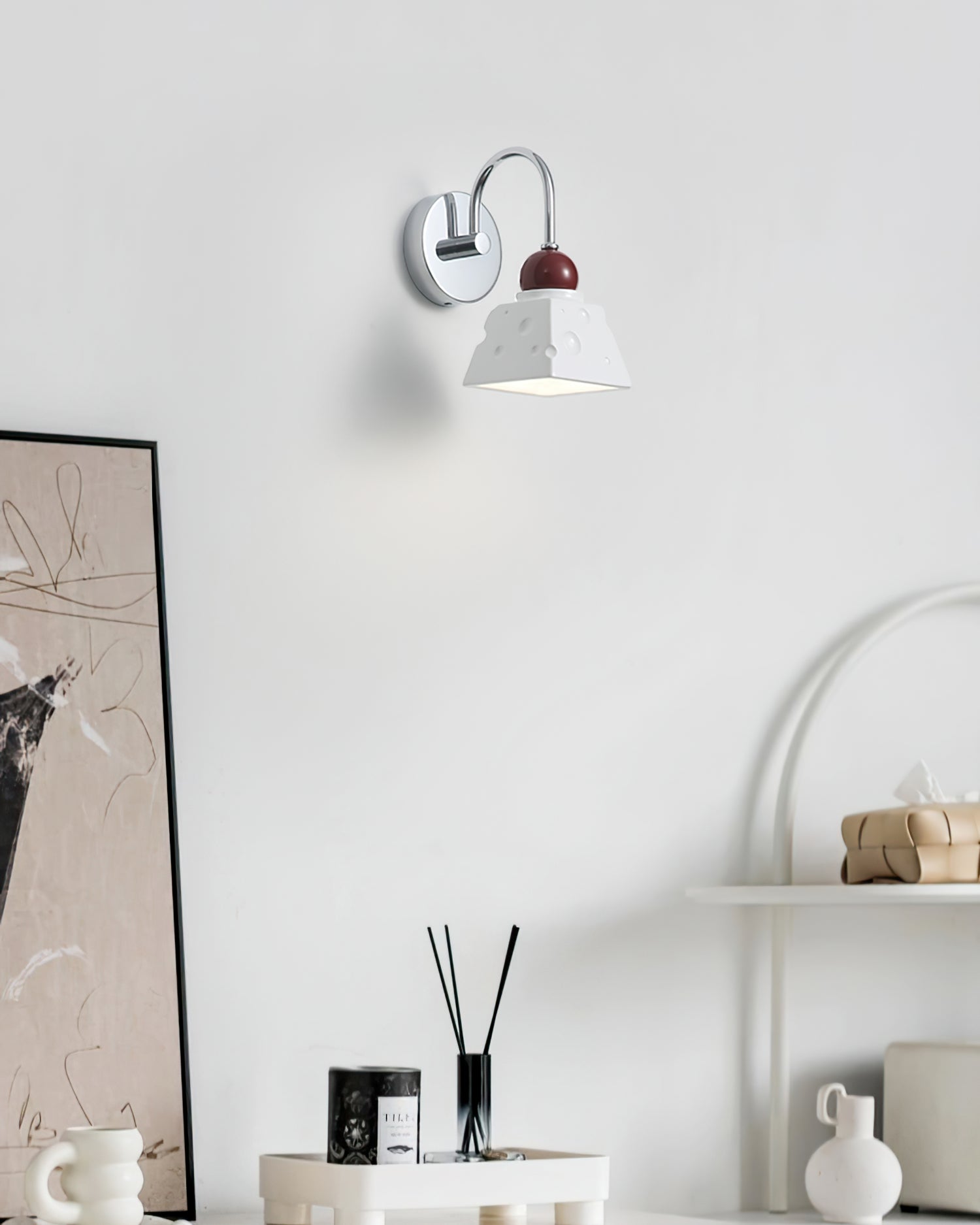 Alma Wall Light Ceramic Cheese Modern - Letslighting