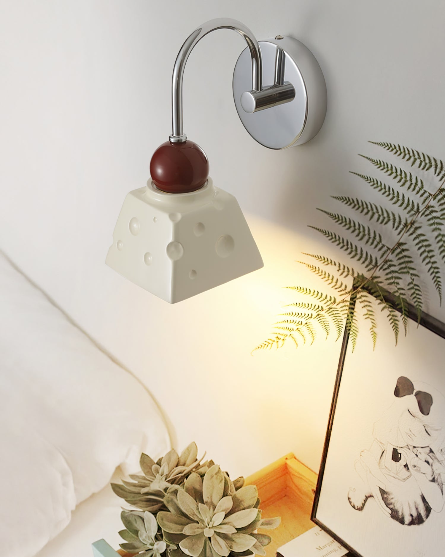 Alma Wall Light Ceramic Cheese Modern - Letslighting