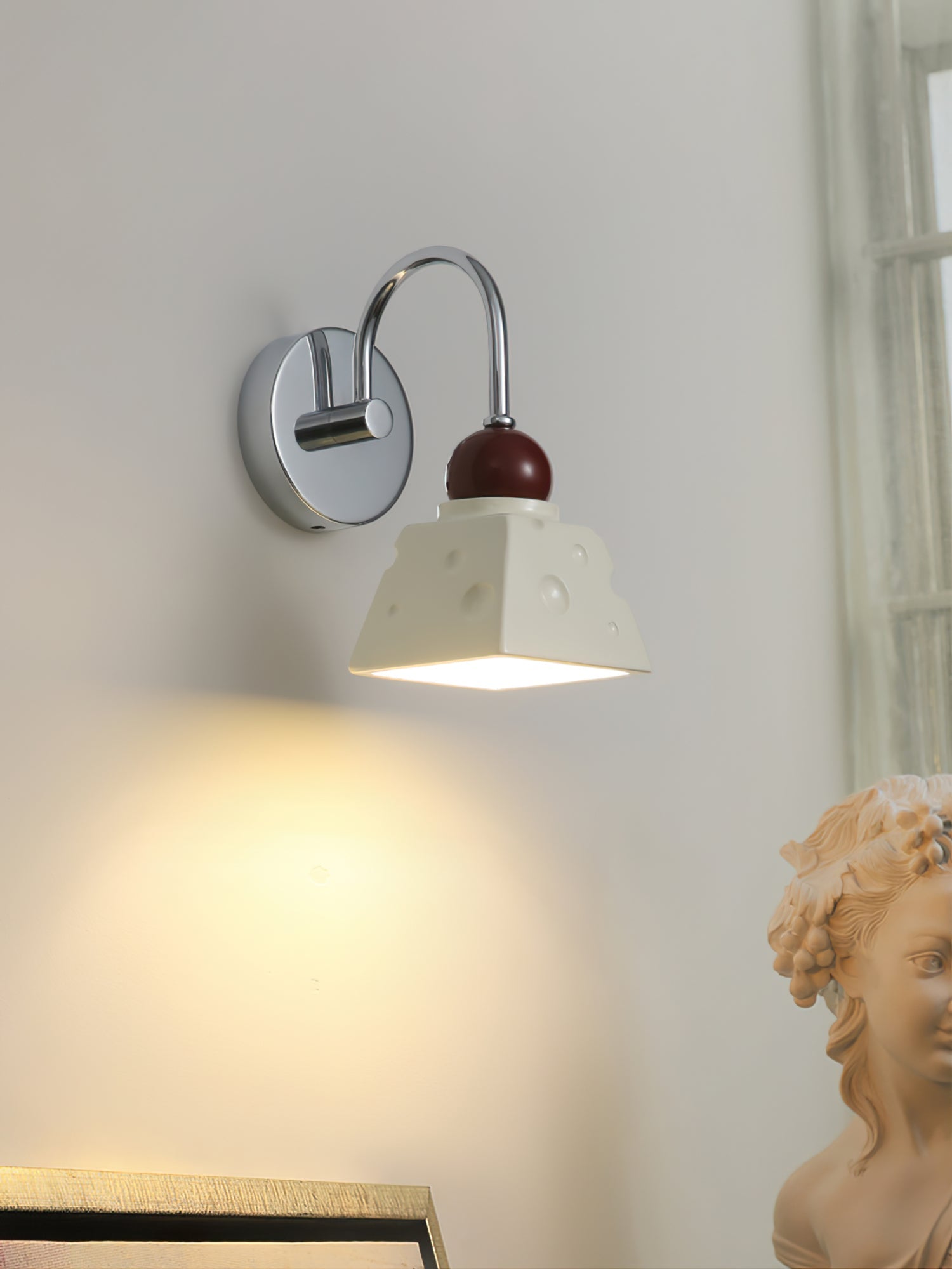 Alma Wall Light Ceramic Cheese Modern - Letslighting