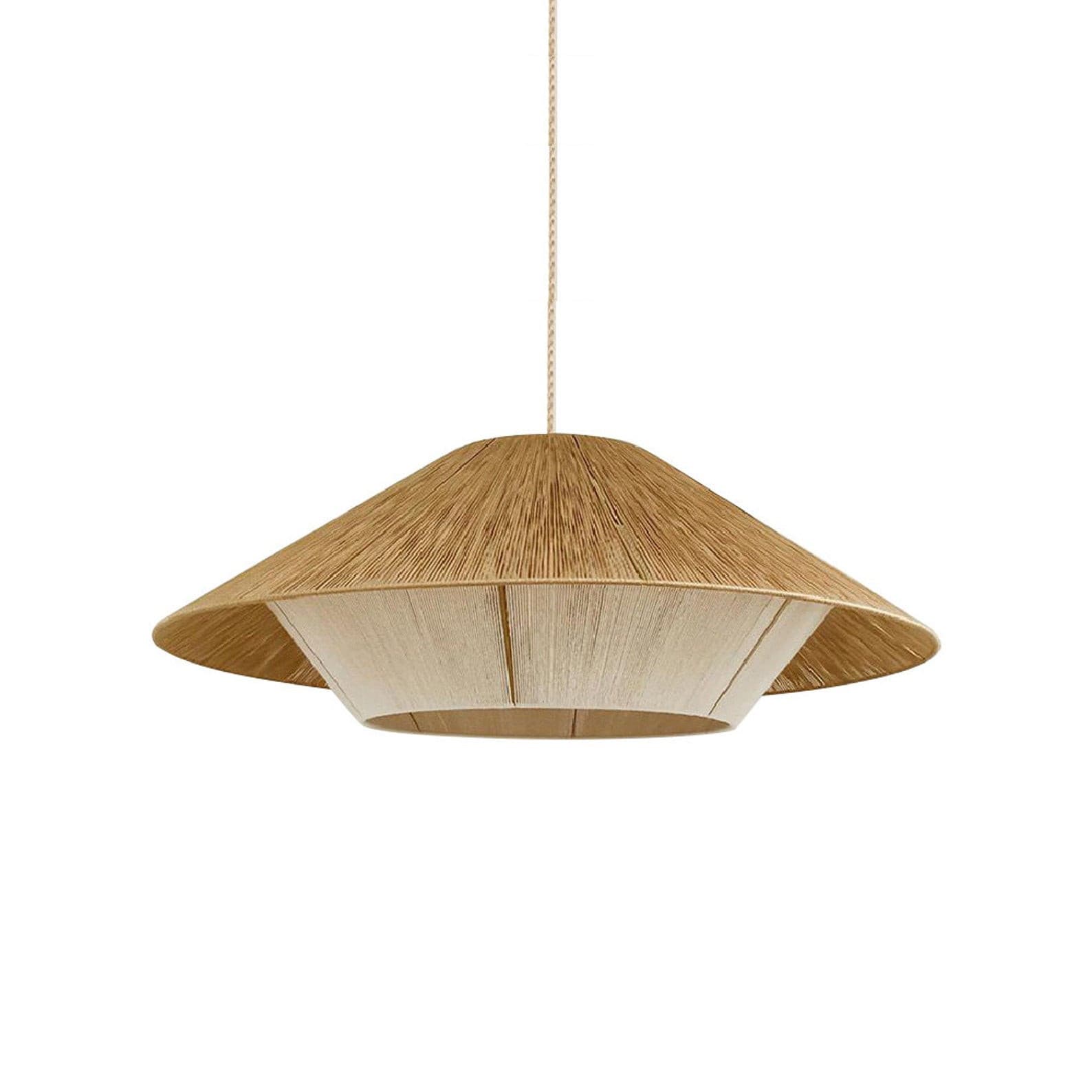 Aloha Sand Pendant Lamp Raphia Rope Minimalist Wabi Sabi - Letslighting