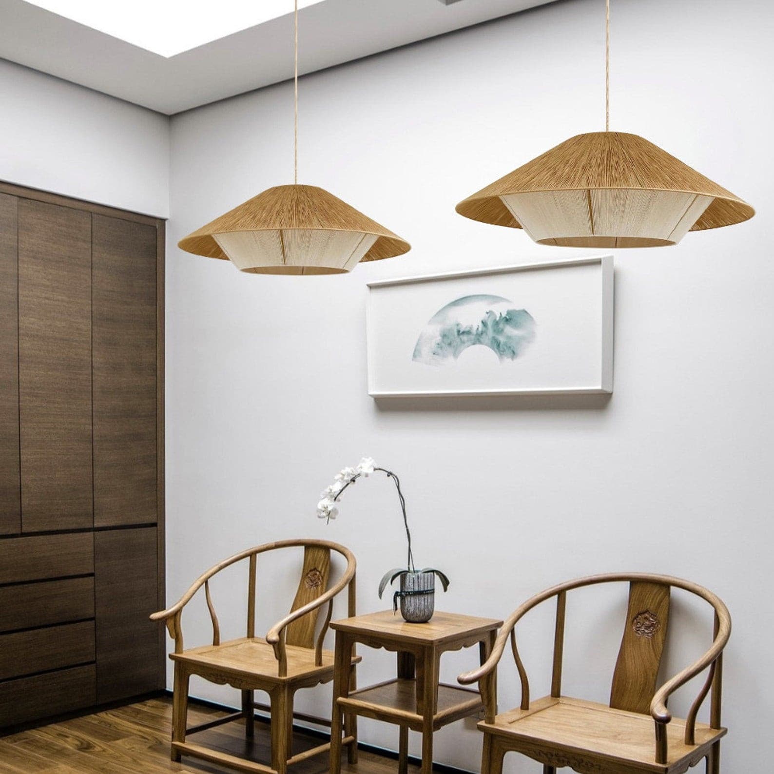 Aloha Sand Pendant Lamp Raphia Rope Minimalist Wabi Sabi - Letslighting
